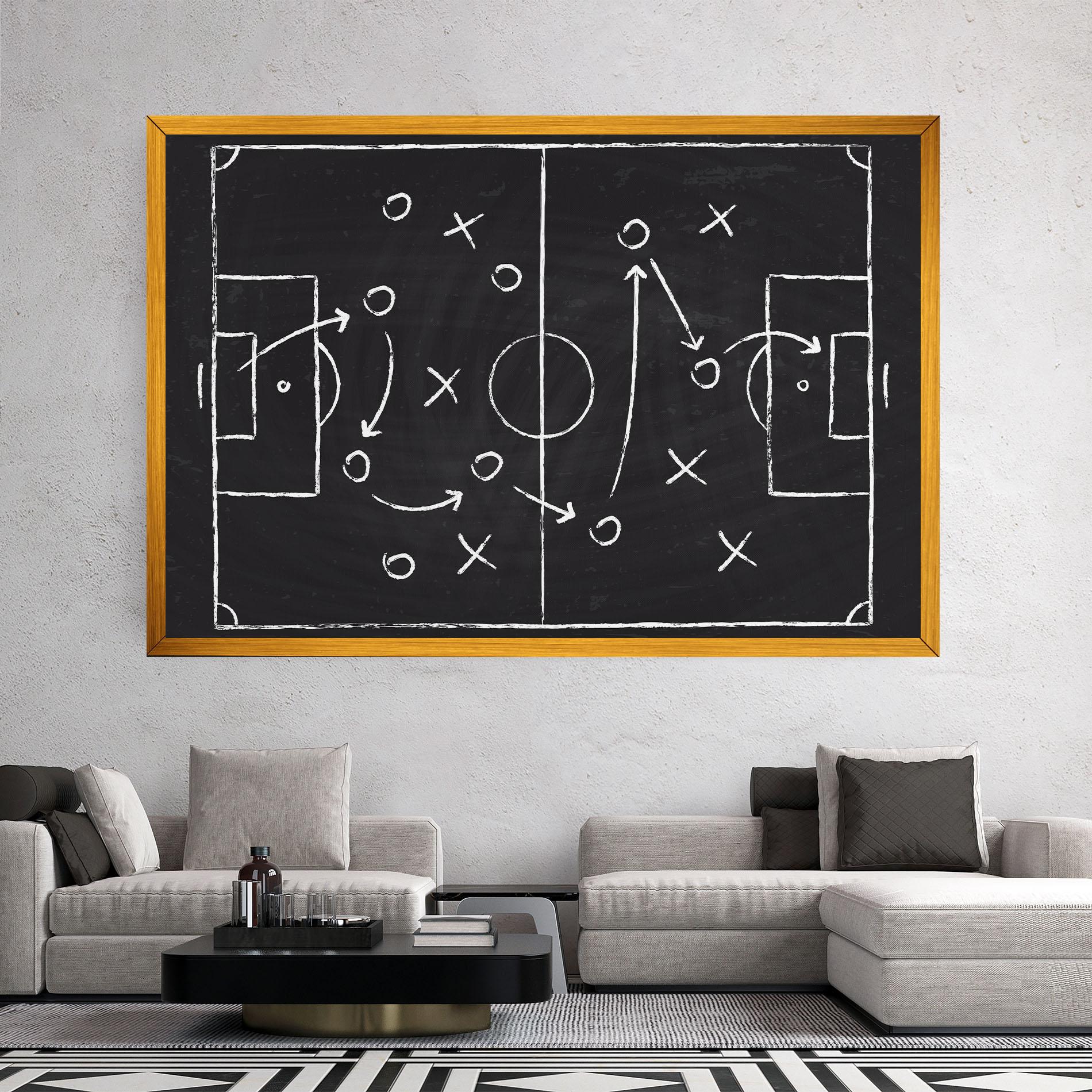 Leinwandbild Grey Board Football mockup 2
