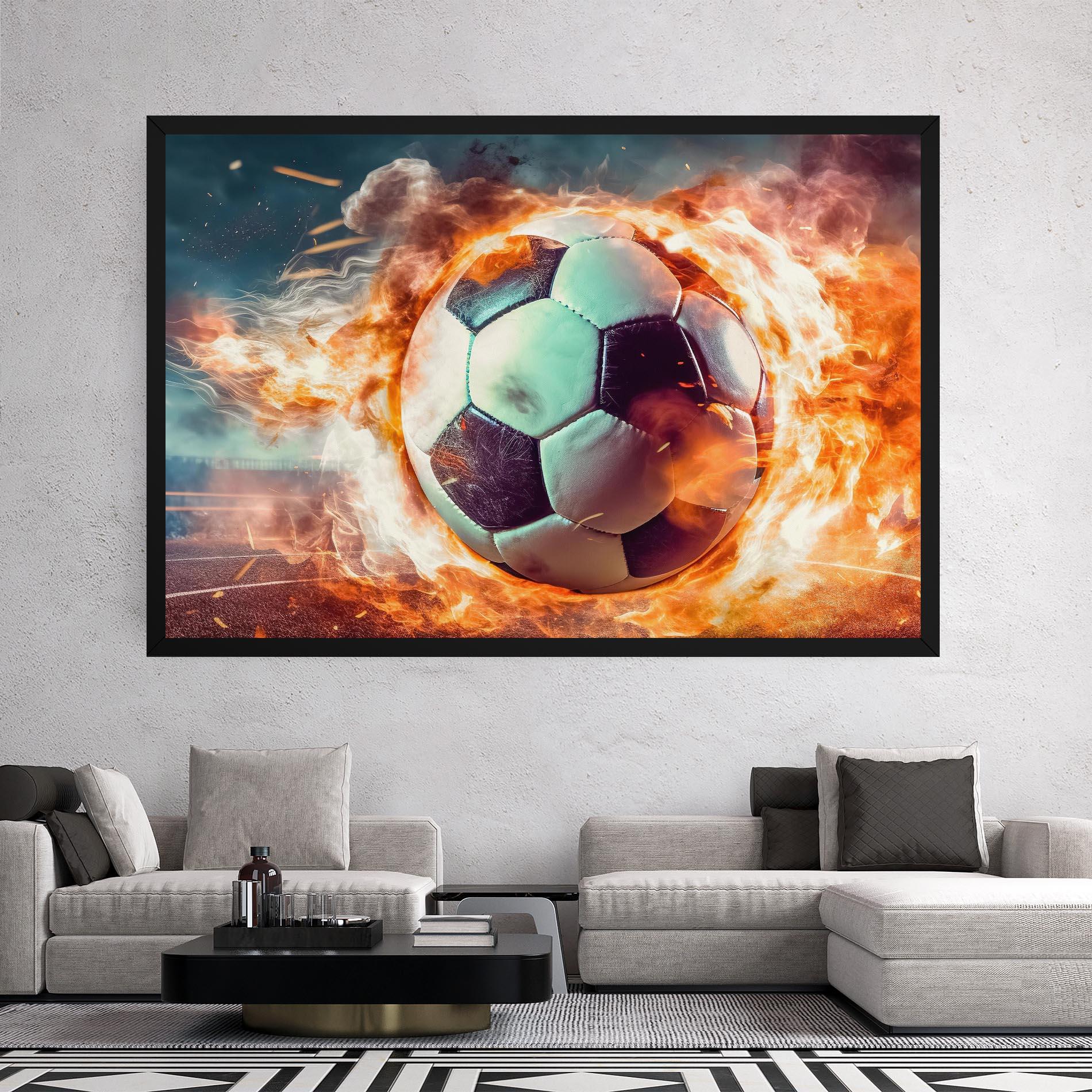 Leinwandbild Football Explosion mockup 2
