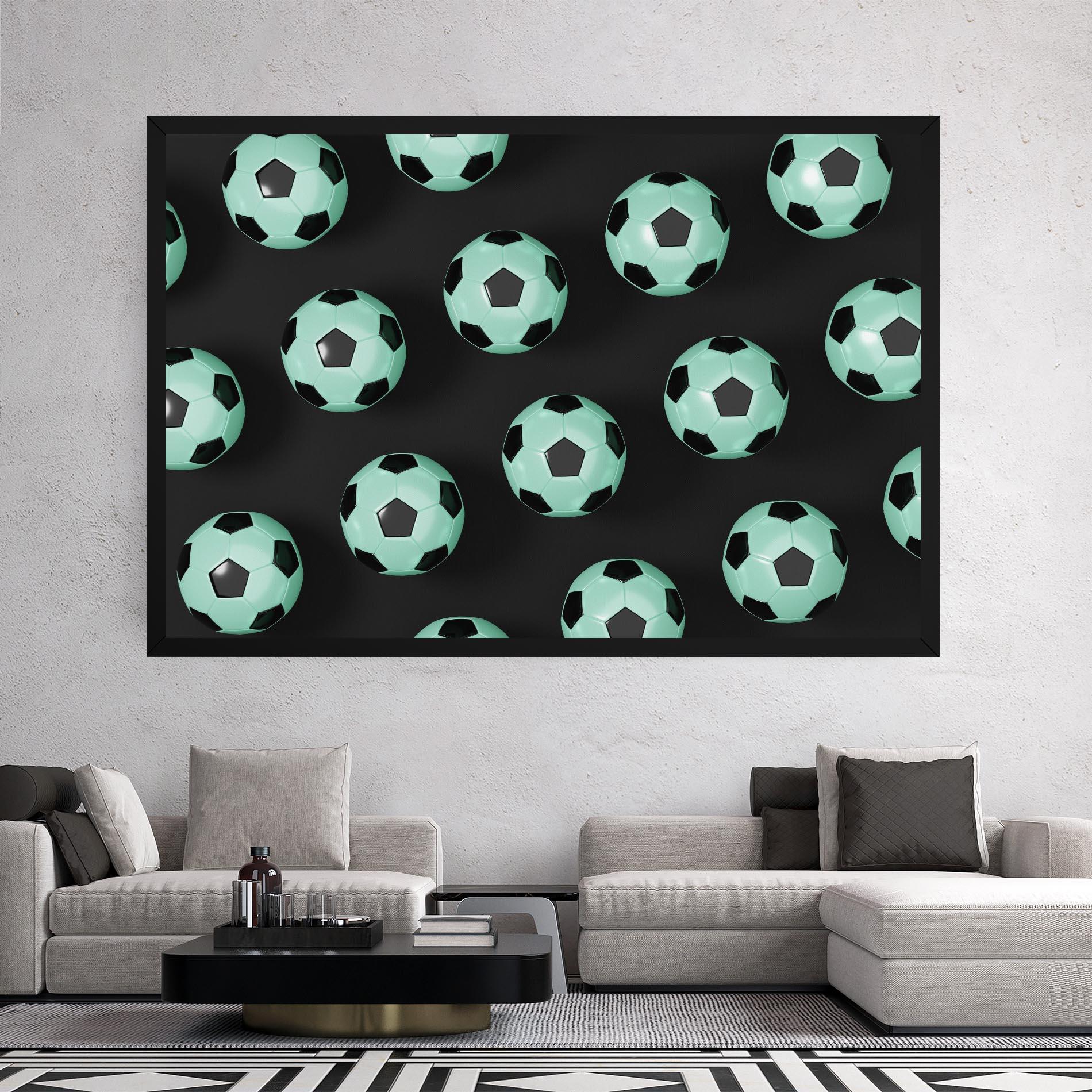 Leinwandbild Green Light Football mockup 2
