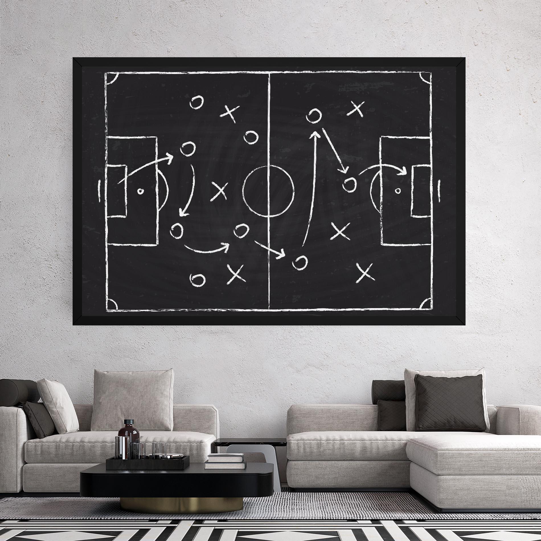 Leinwandbild Grey Board Football mockup 2