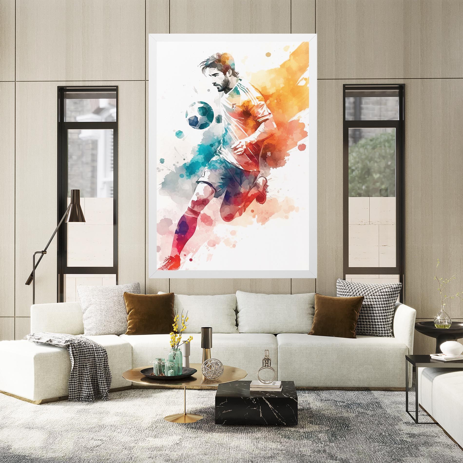 Football Watercolor mockup 2