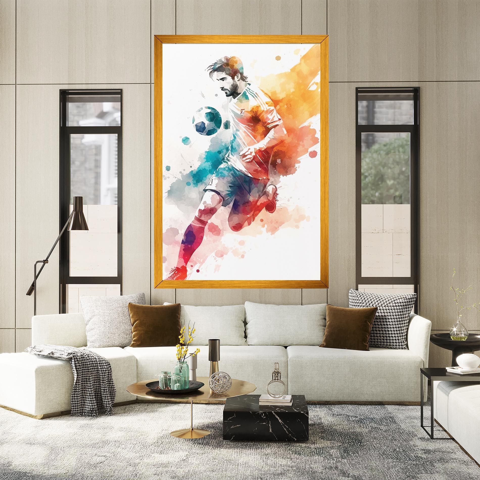 Football Watercolor mockup 2