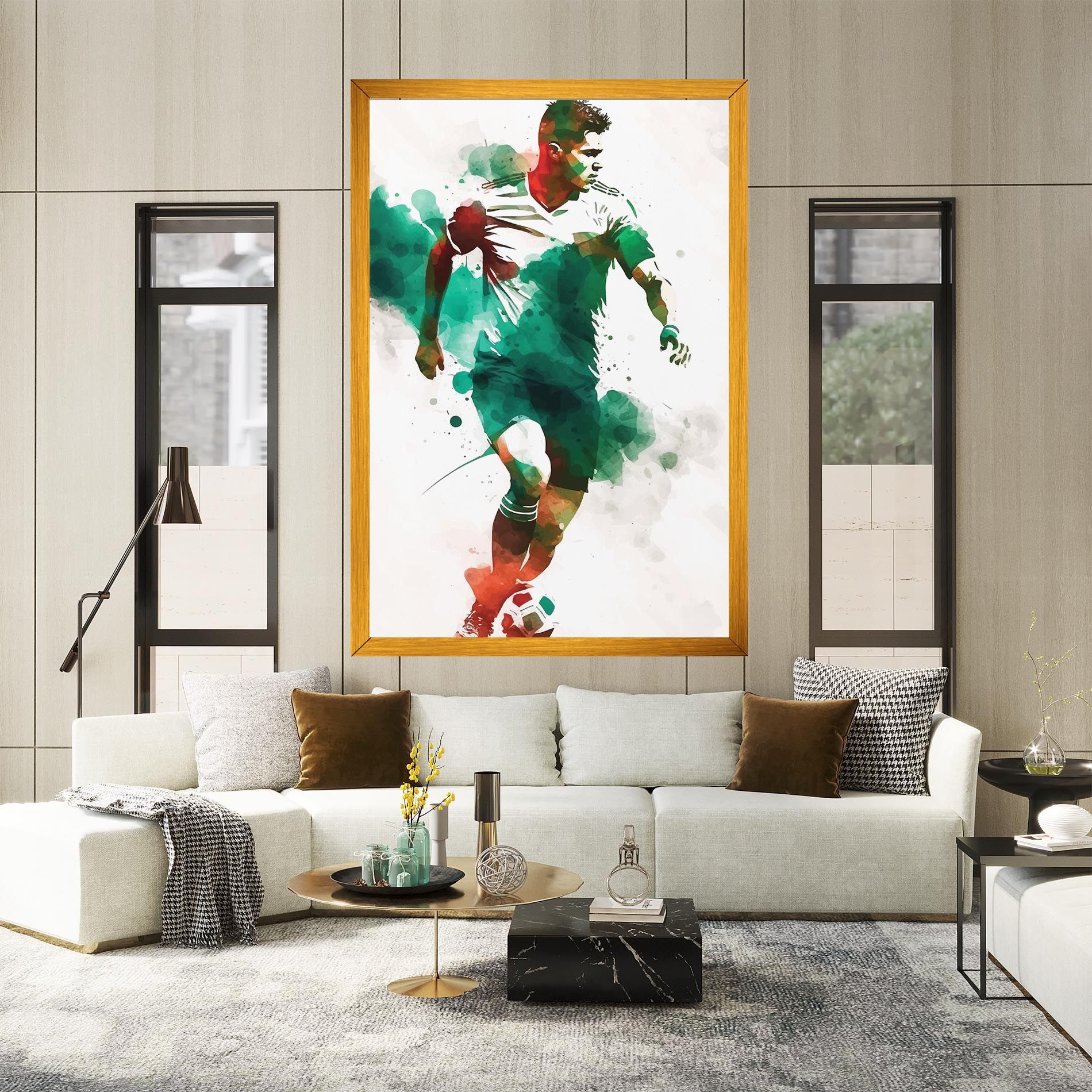 Green Football mockup 2