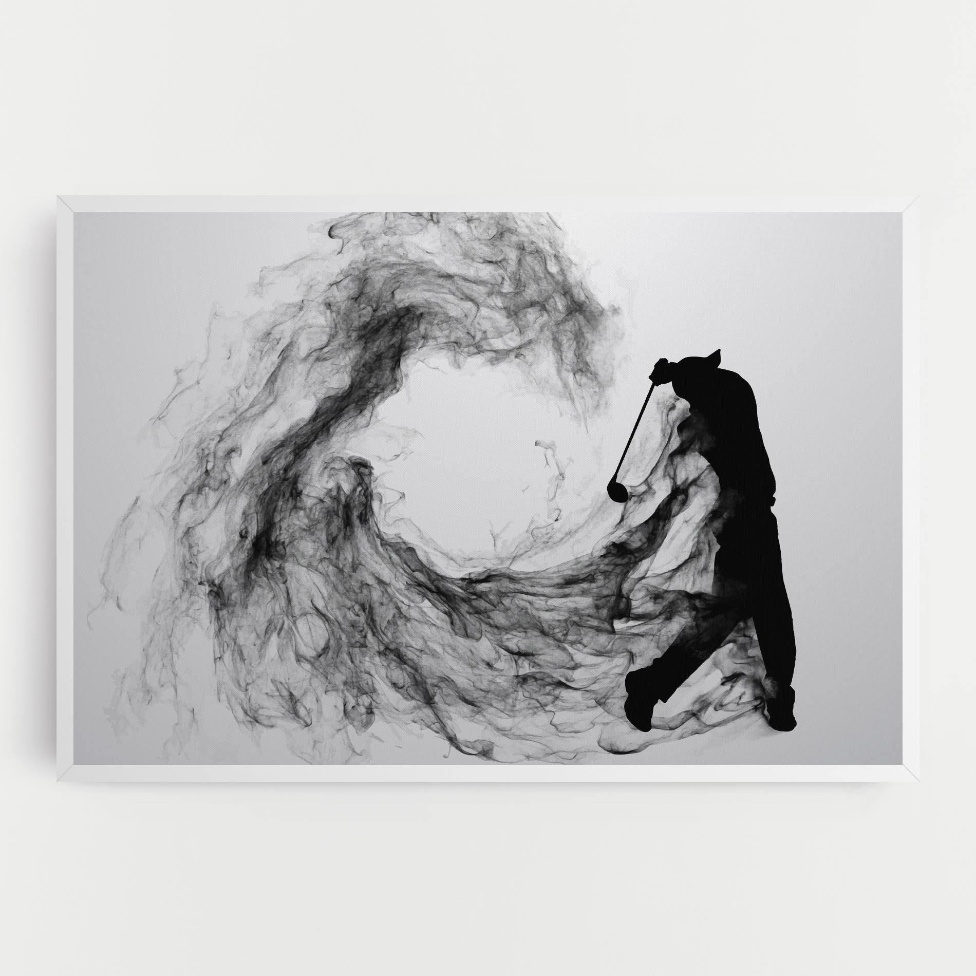 Leinwandbild Black Smoke Golf mockup 0