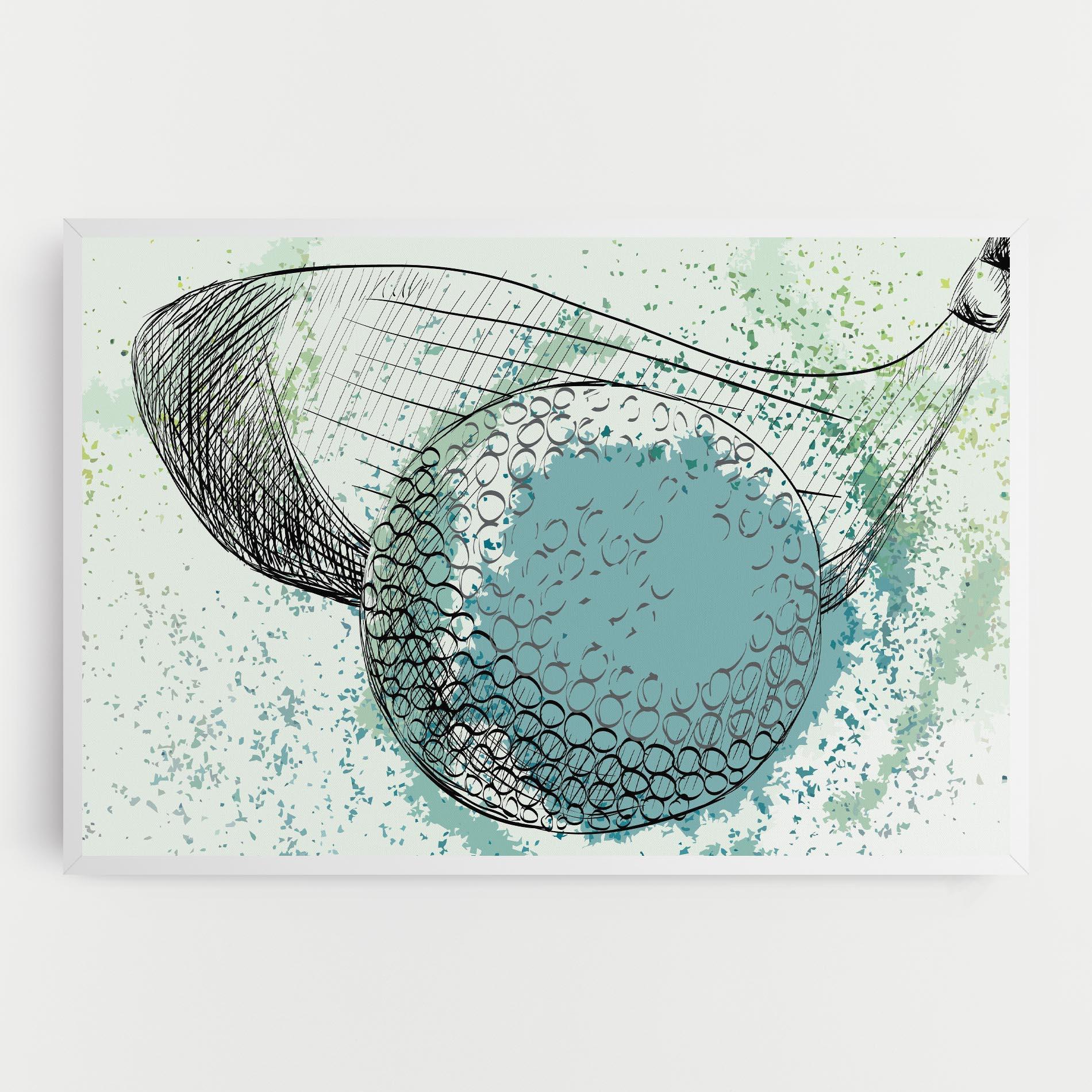 Leinwandbild Blue Golf mockup 0