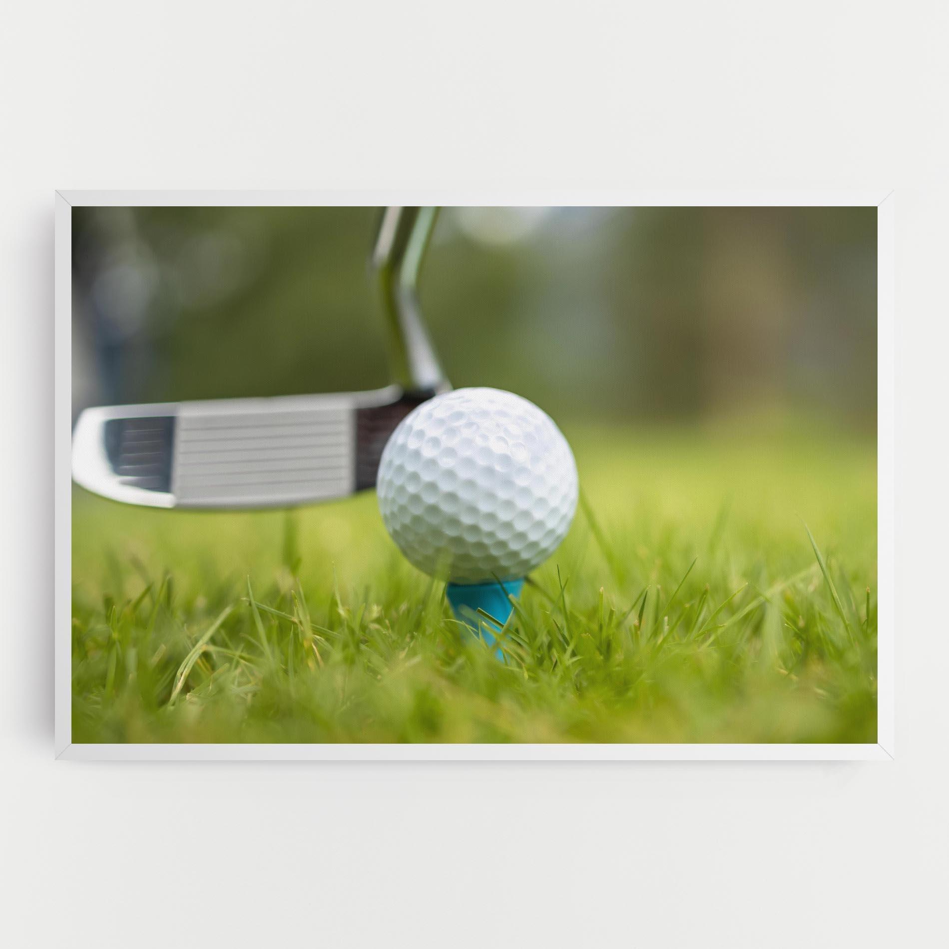 Leinwandbild Golf Ball Tee mockup 0