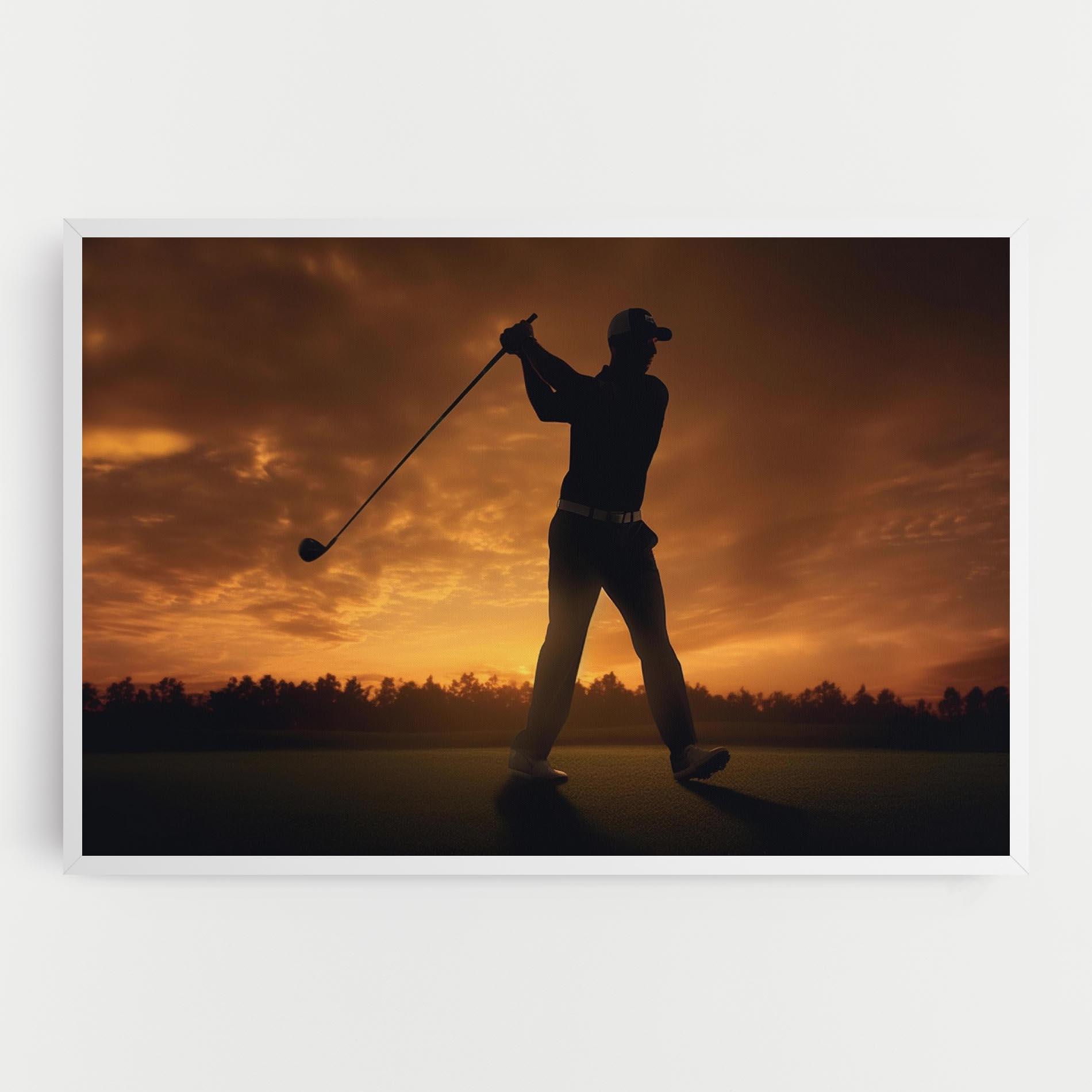 Leinwandbild Golf Course Sunset mockup 0