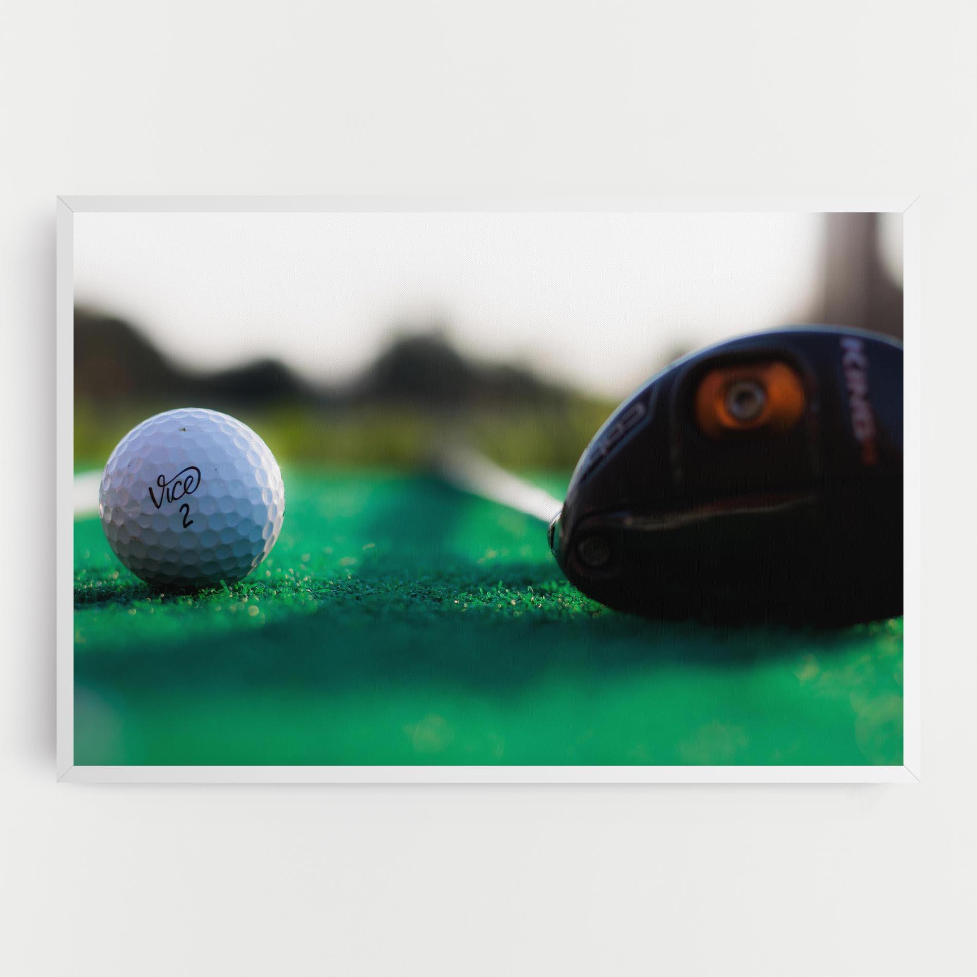 Leinwandbild Green Grass Golf Ball mockup 0