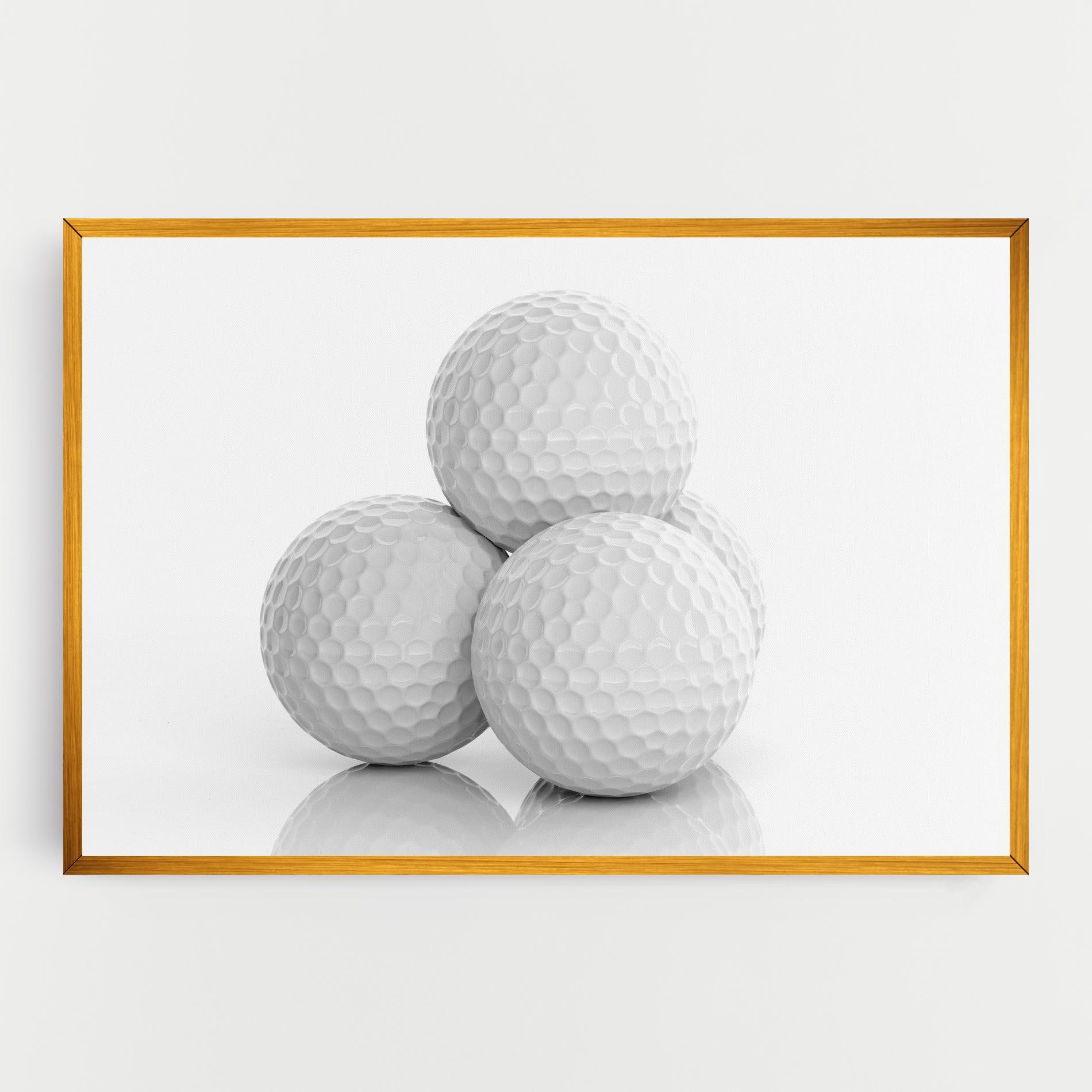 Leinwandbild 3d Golf Balls mockup 0