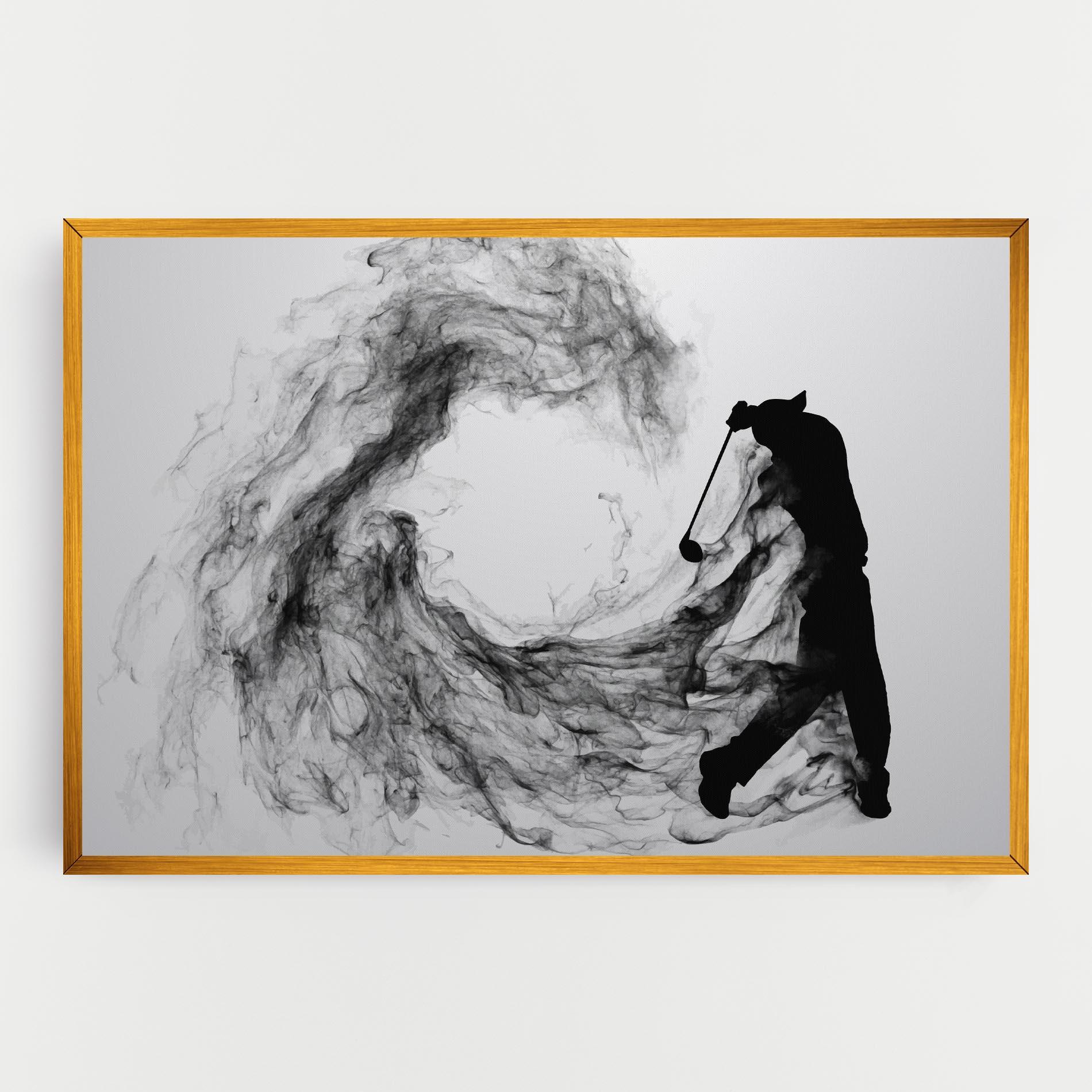 Leinwandbild Black Smoke Golf mockup 0