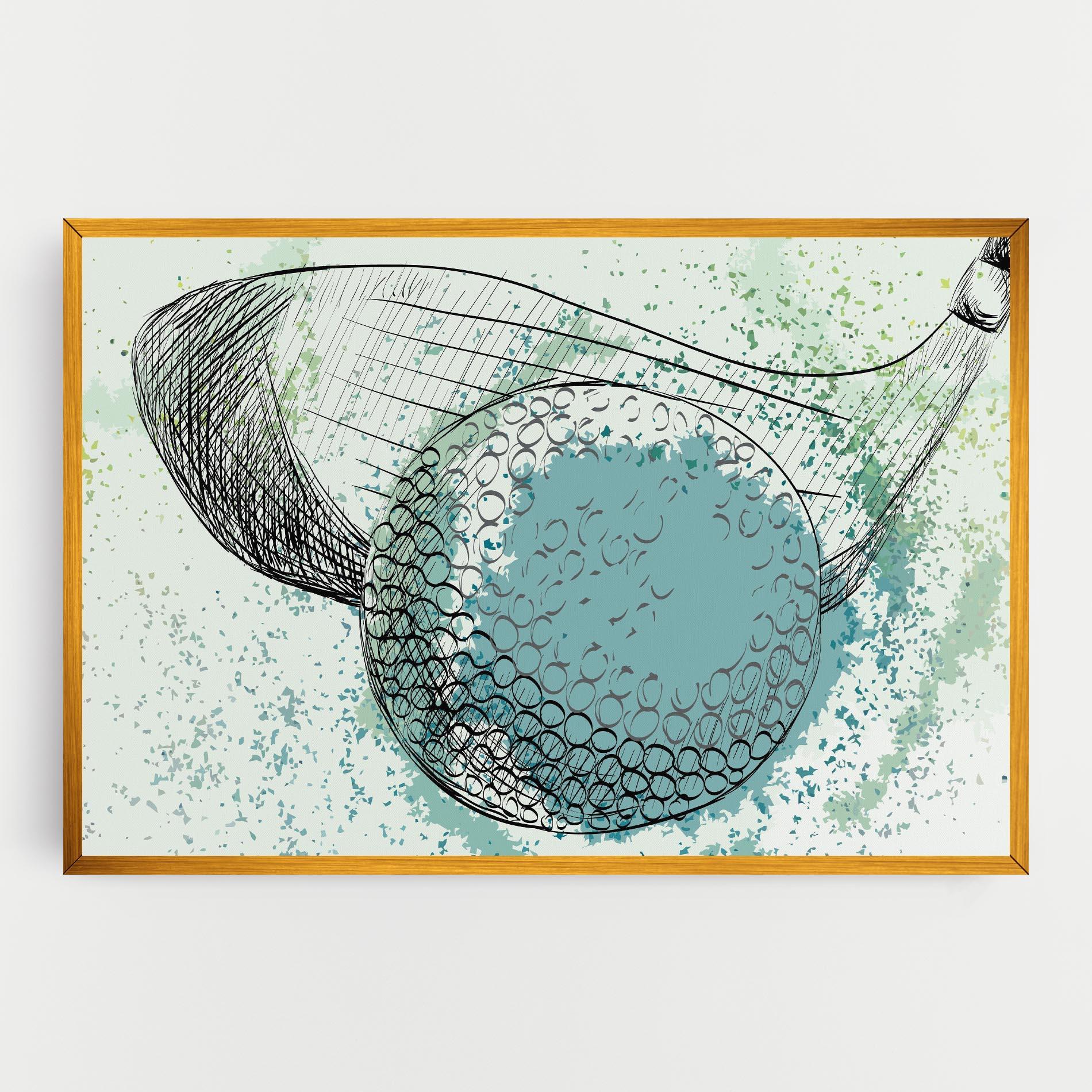 Leinwandbild Blue Golf mockup 0