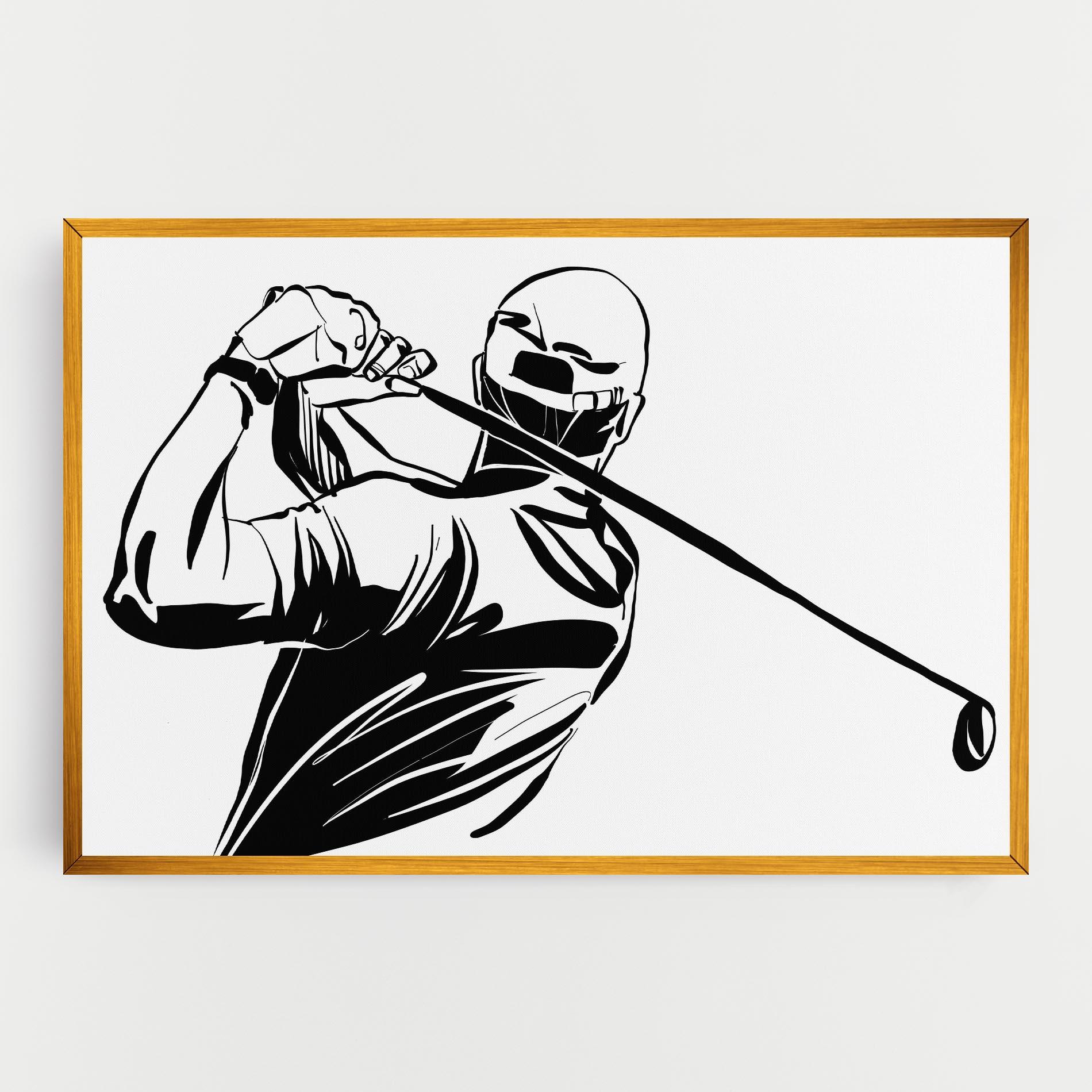 Leinwandbild Golf Back mockup 0