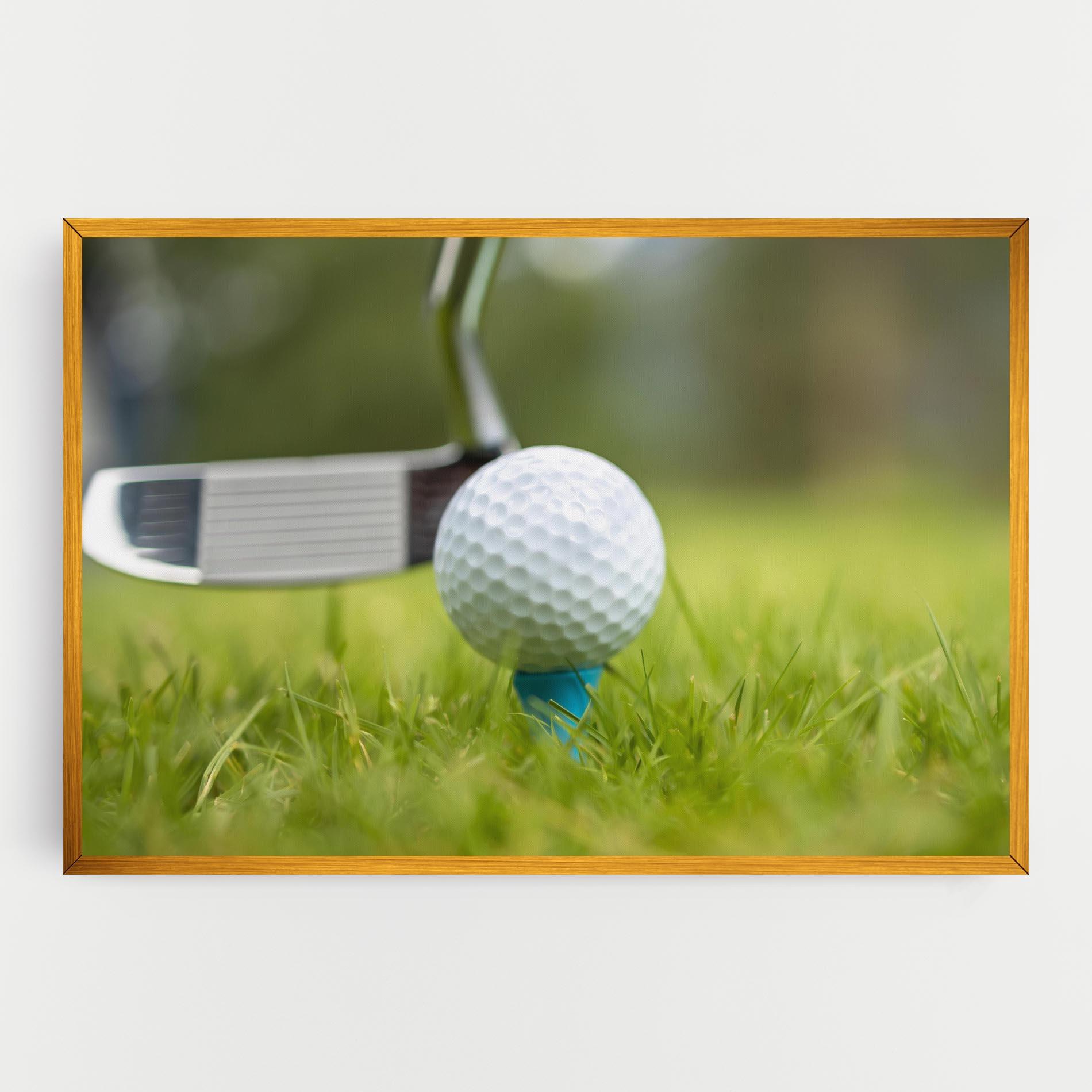 Leinwandbild Golf Ball Tee mockup 0