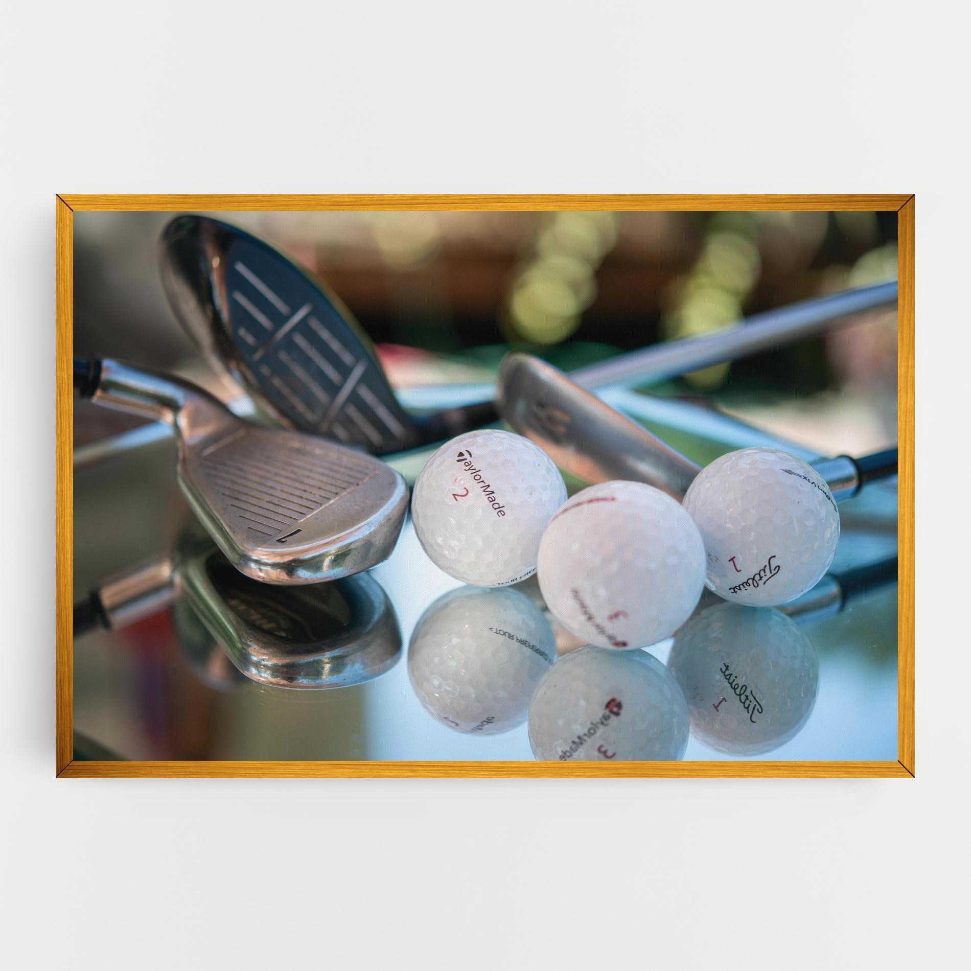 Leinwandbild Golf Balls Set mockup 0