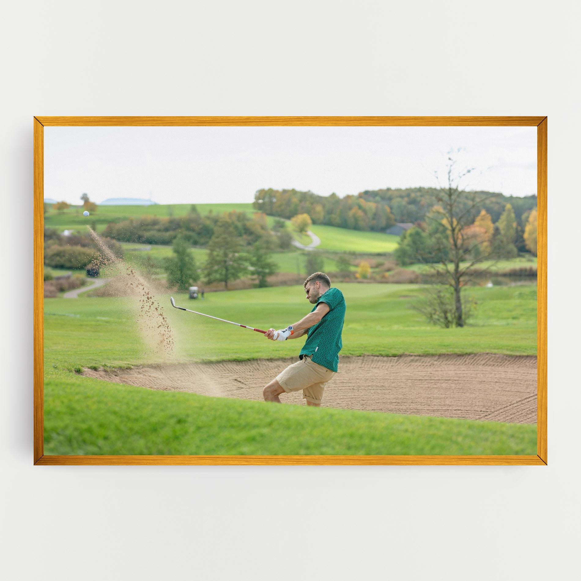 Leinwandbild Green Tshirt Golf Player mockup 0