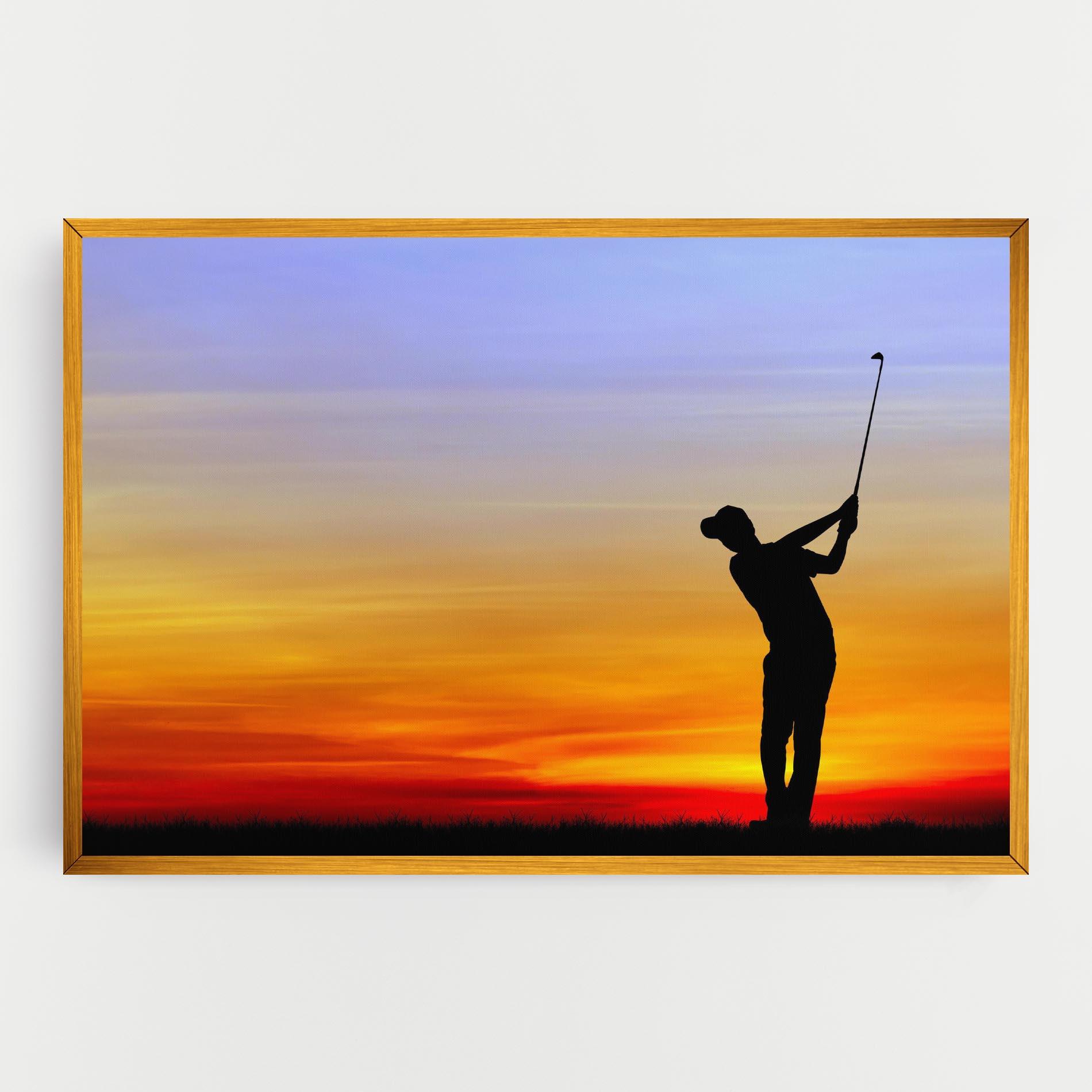 Leinwandbild Playing Golf Sunrise mockup 0