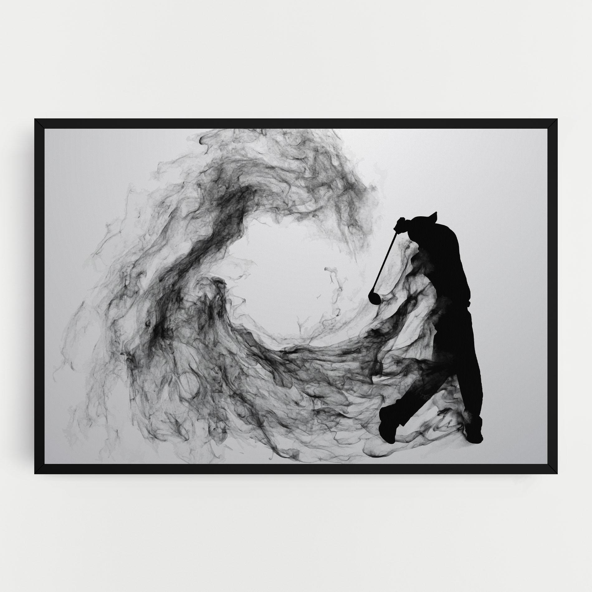 Leinwandbild Black Smoke Golf mockup 0