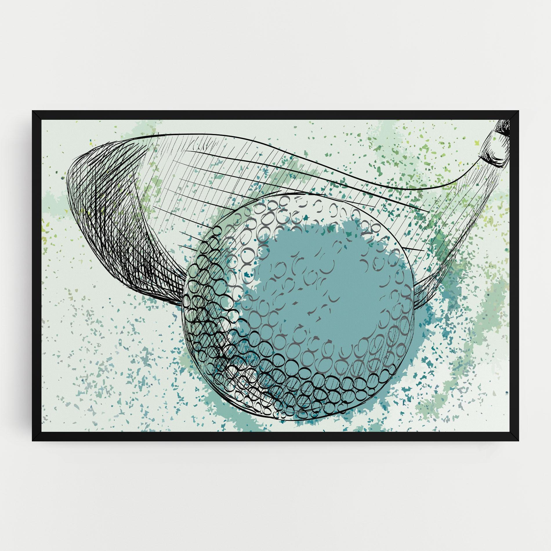 Leinwandbild Blue Golf mockup 0