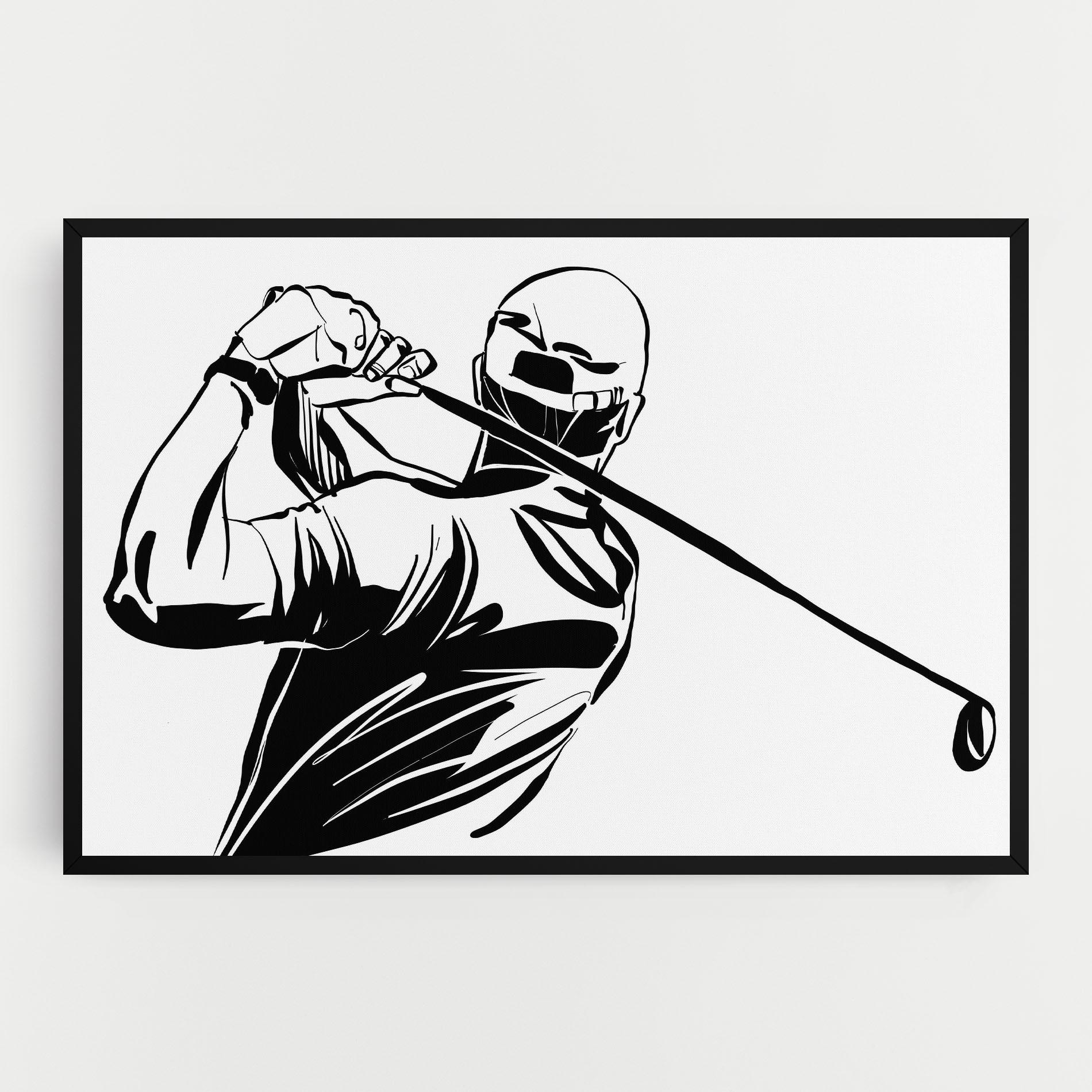 Leinwandbild Golf Back mockup 0