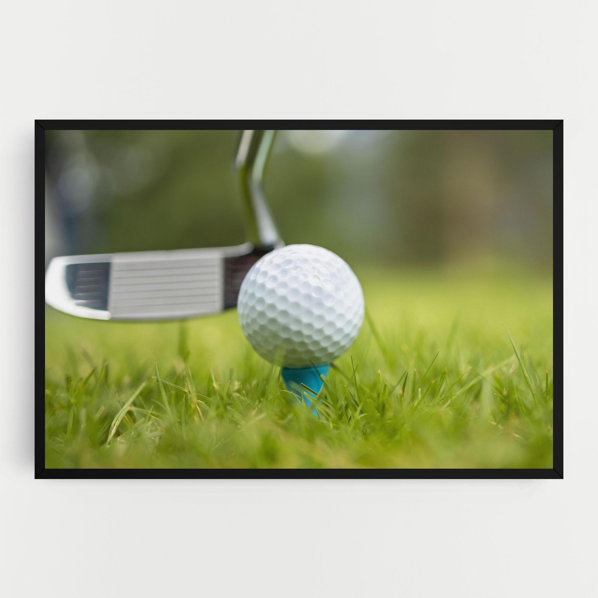 Leinwandbild Golf Ball Tee mockup 0
