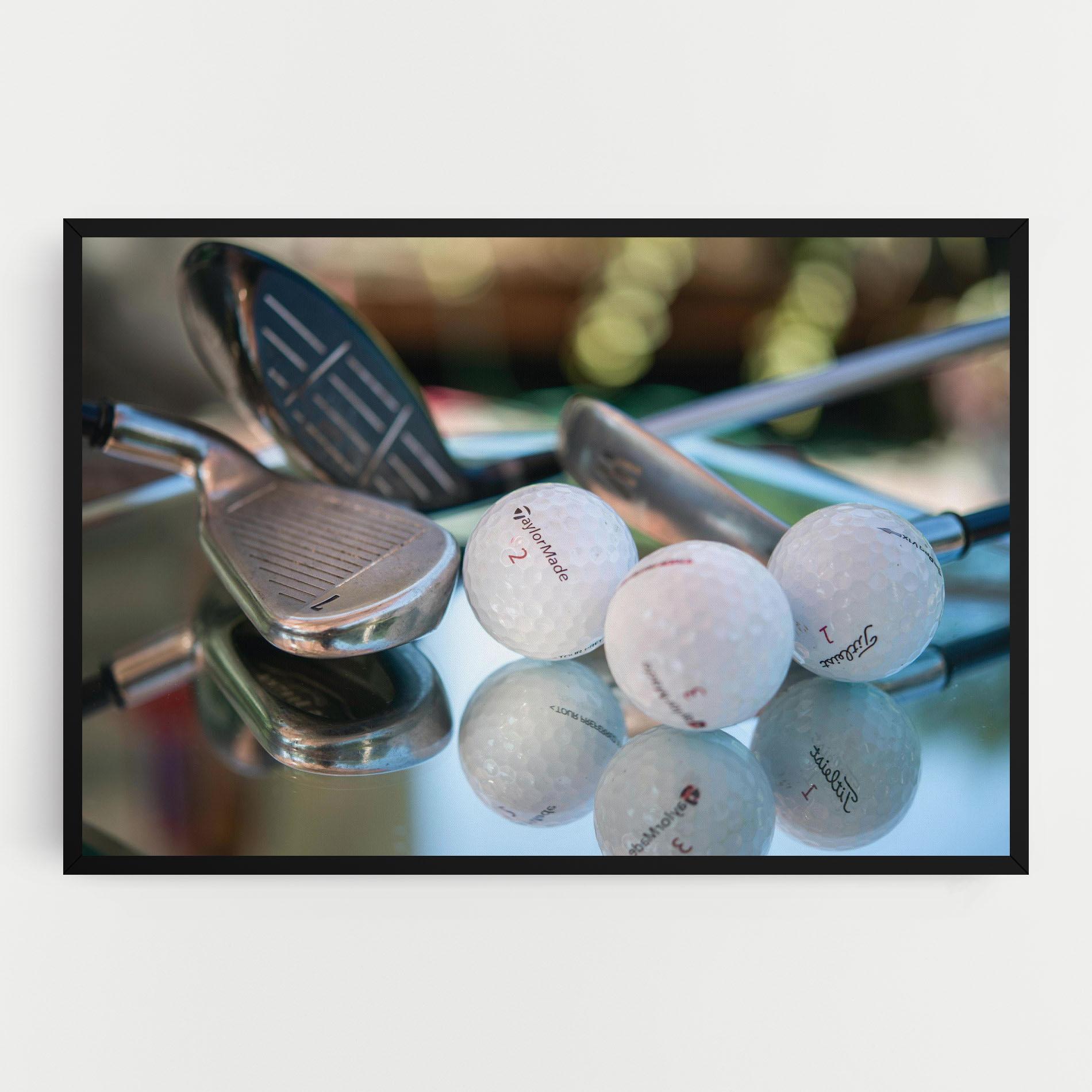 Leinwandbild Golf Balls Set mockup 0