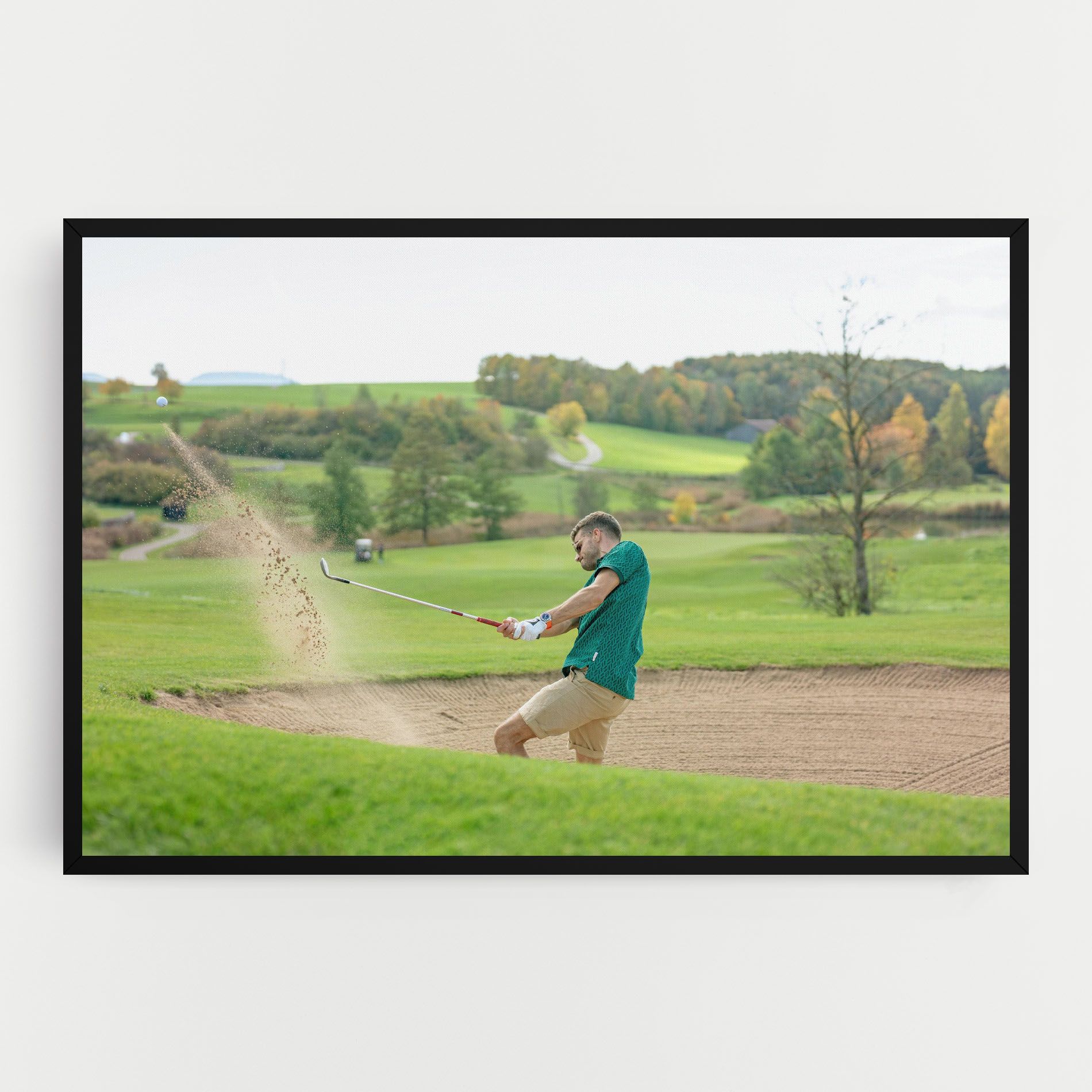 Green Tshirt Golf Player mockup 0
