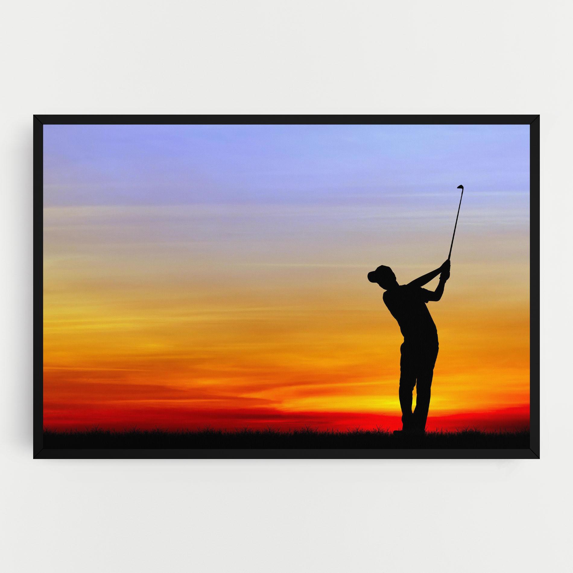 Leinwandbild Playing Golf Sunrise mockup 0