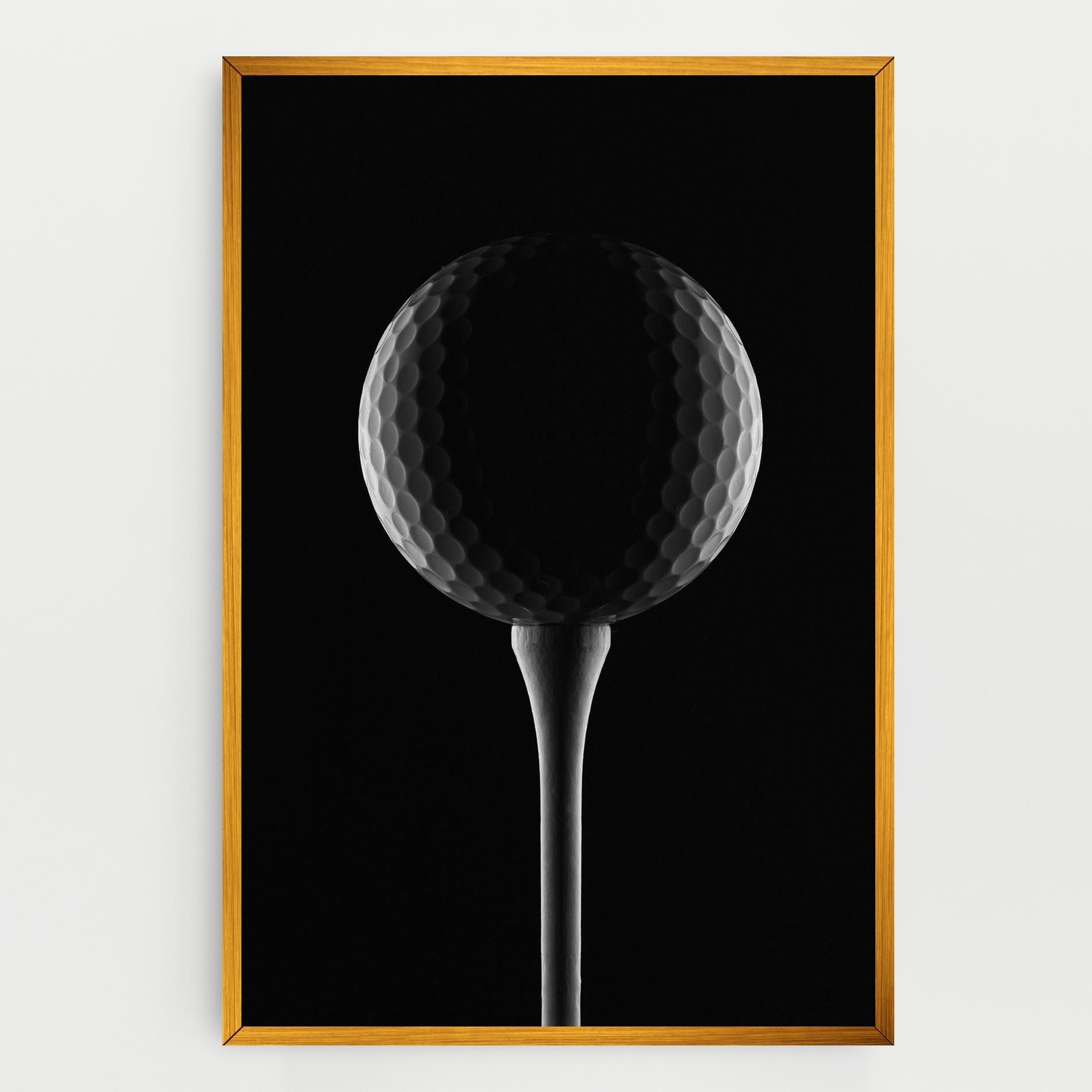 Leinwandbild Golf Ball Black mockup 0