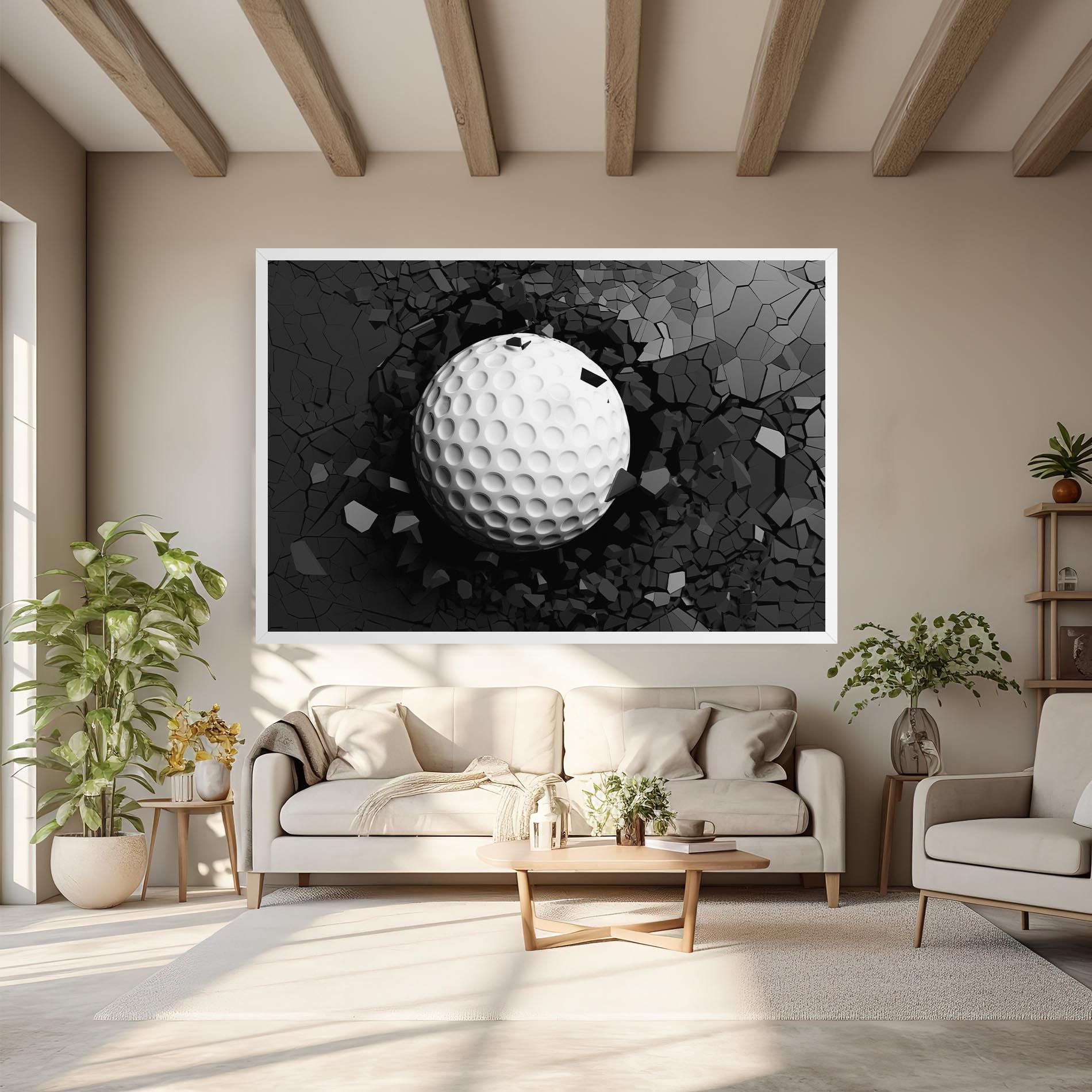 Black Wall Golf Ball mockup 6