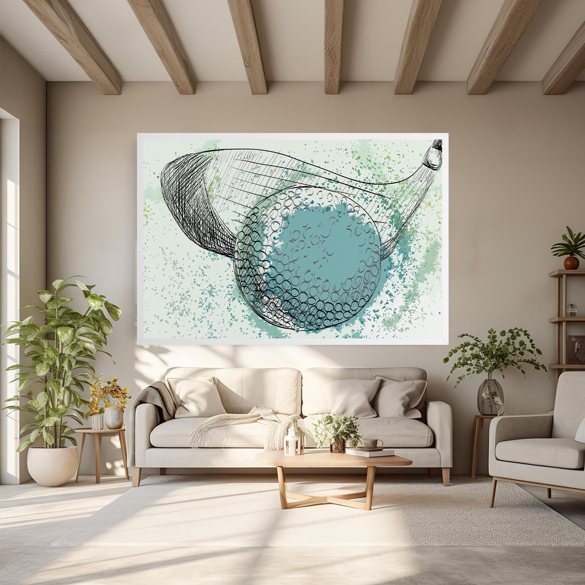 Leinwandbild Blue Golf mockup 6