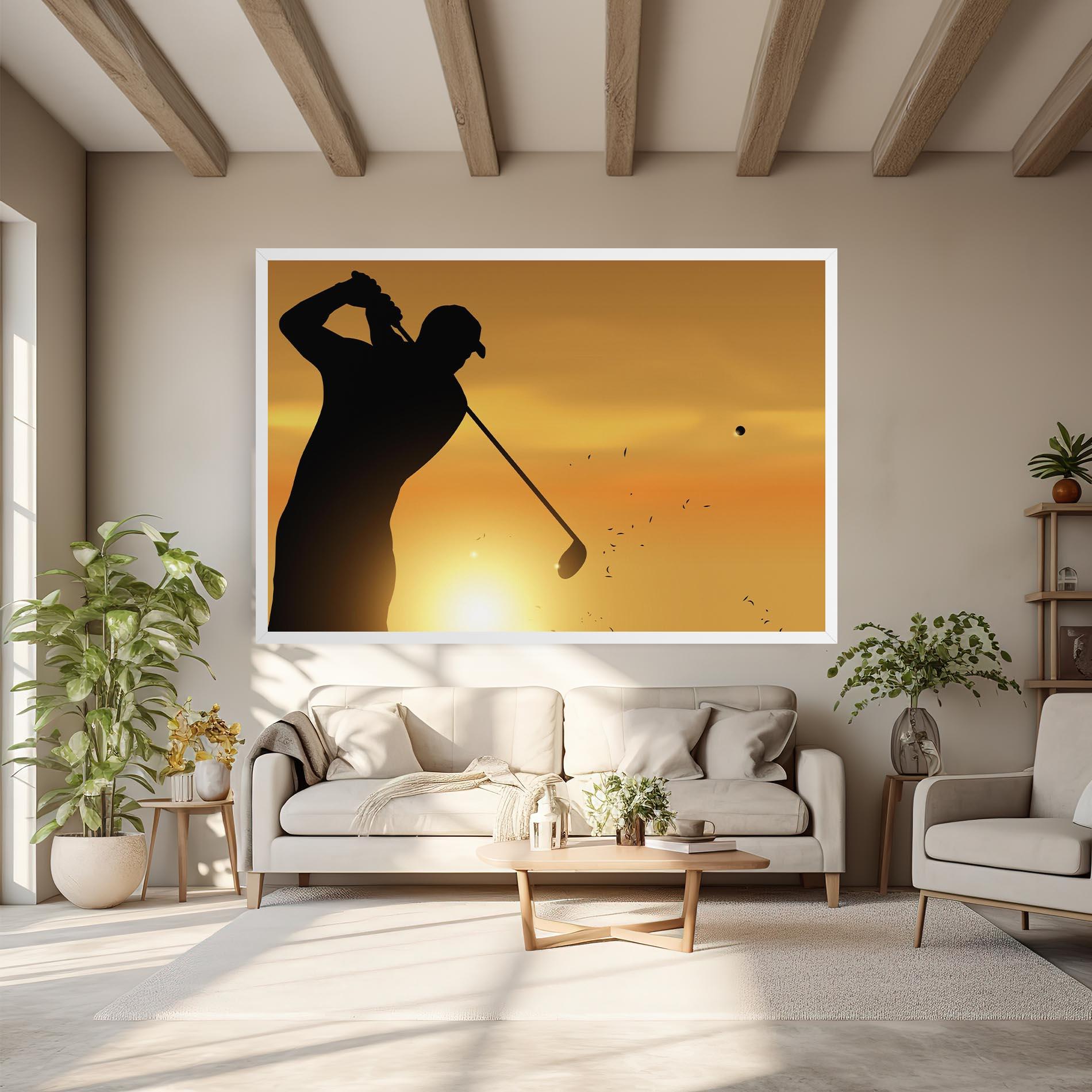 Leinwandbild Gold Sunrise mockup 6