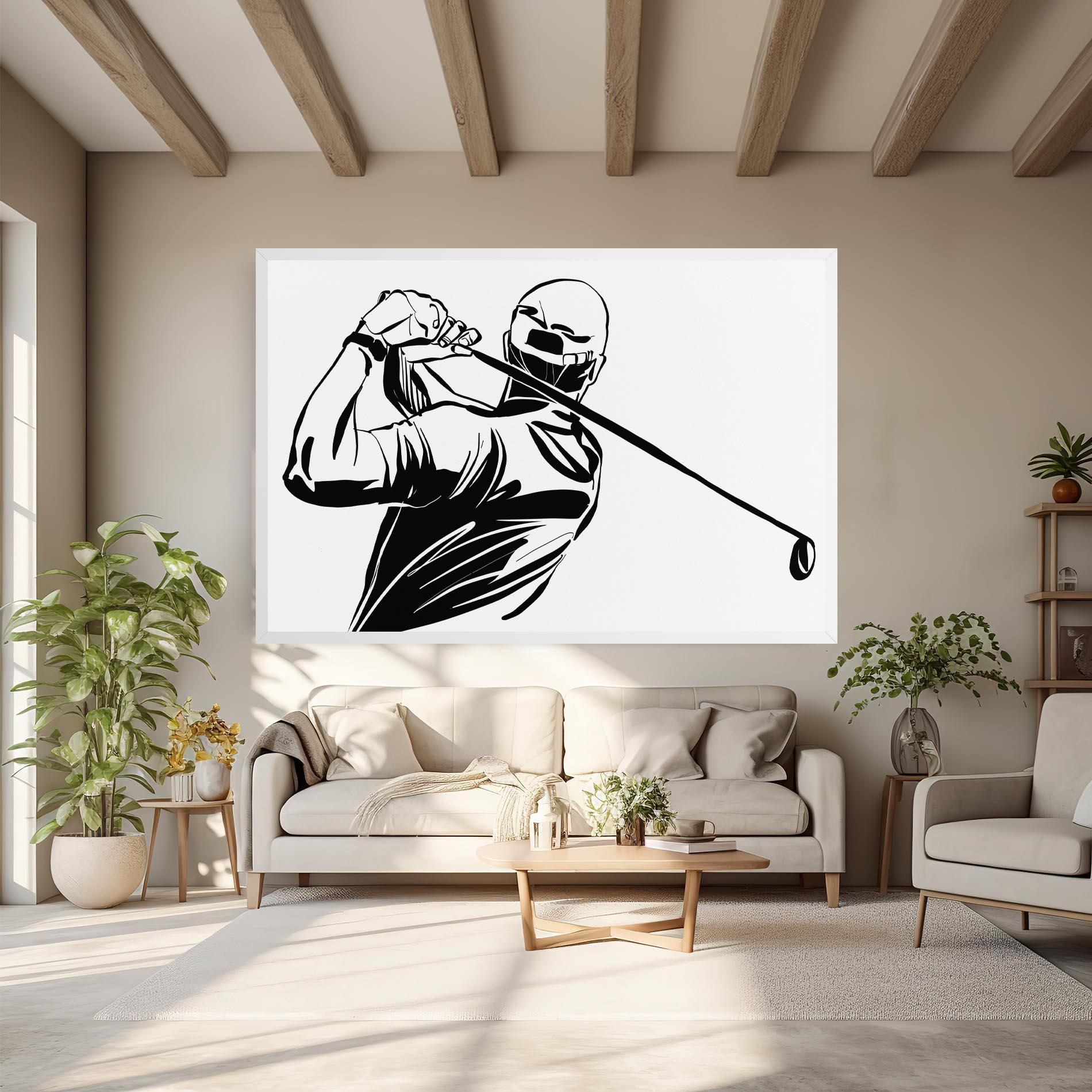 Leinwandbild Golf Back mockup 6