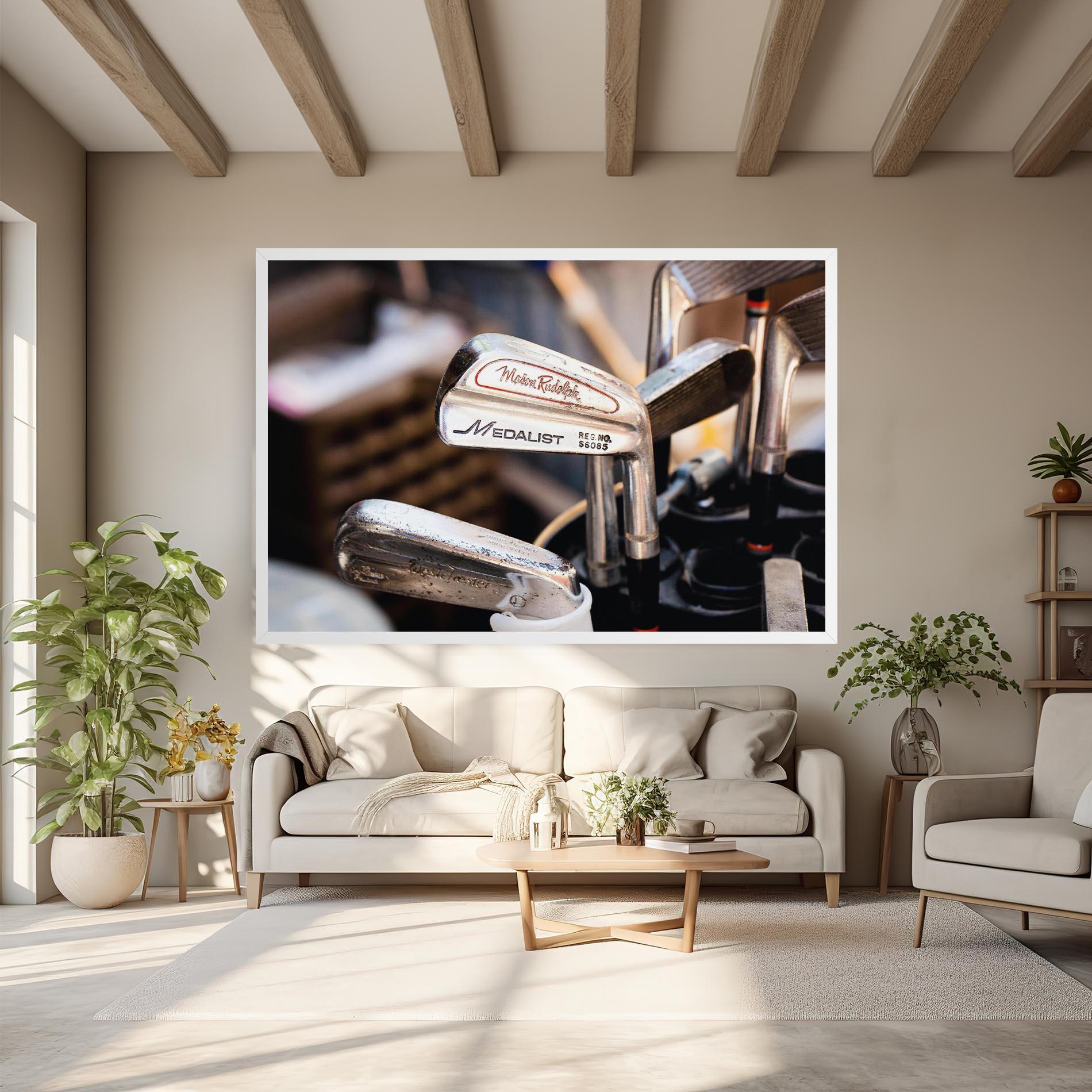 Leinwandbild Silver Golf Club mockup 6