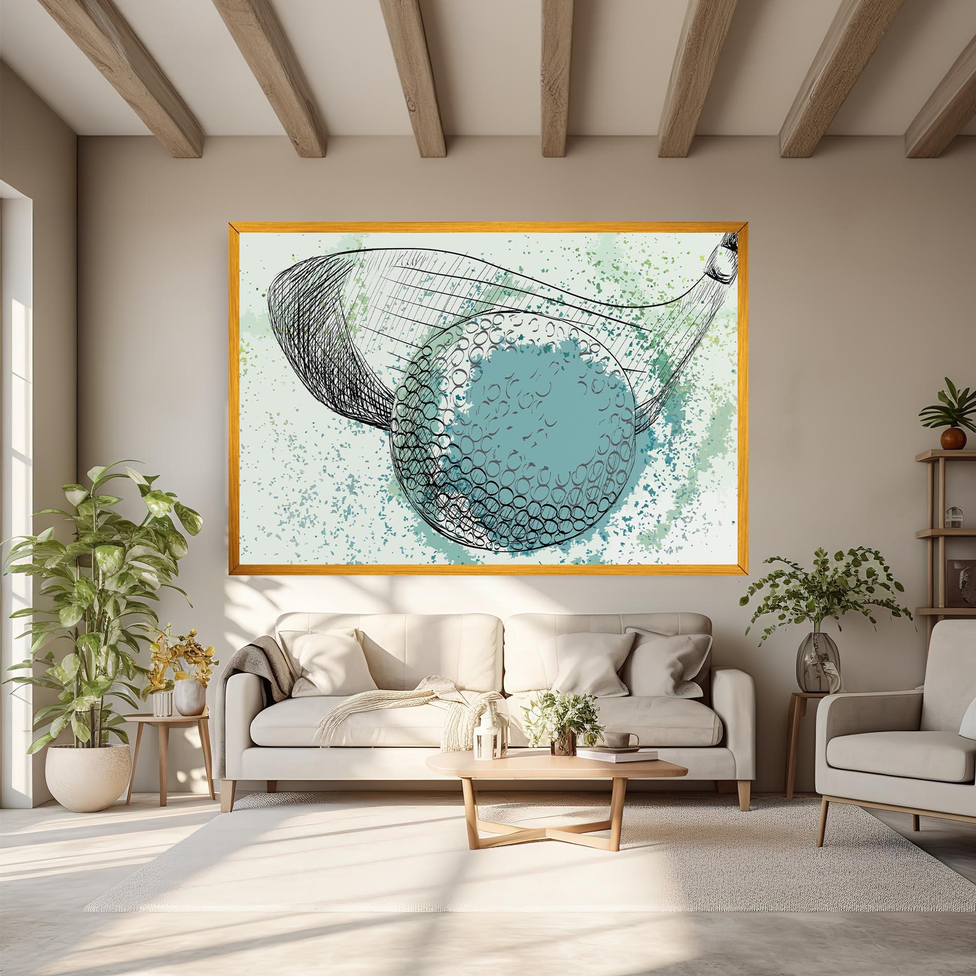 Leinwandbild Blue Golf mockup 6