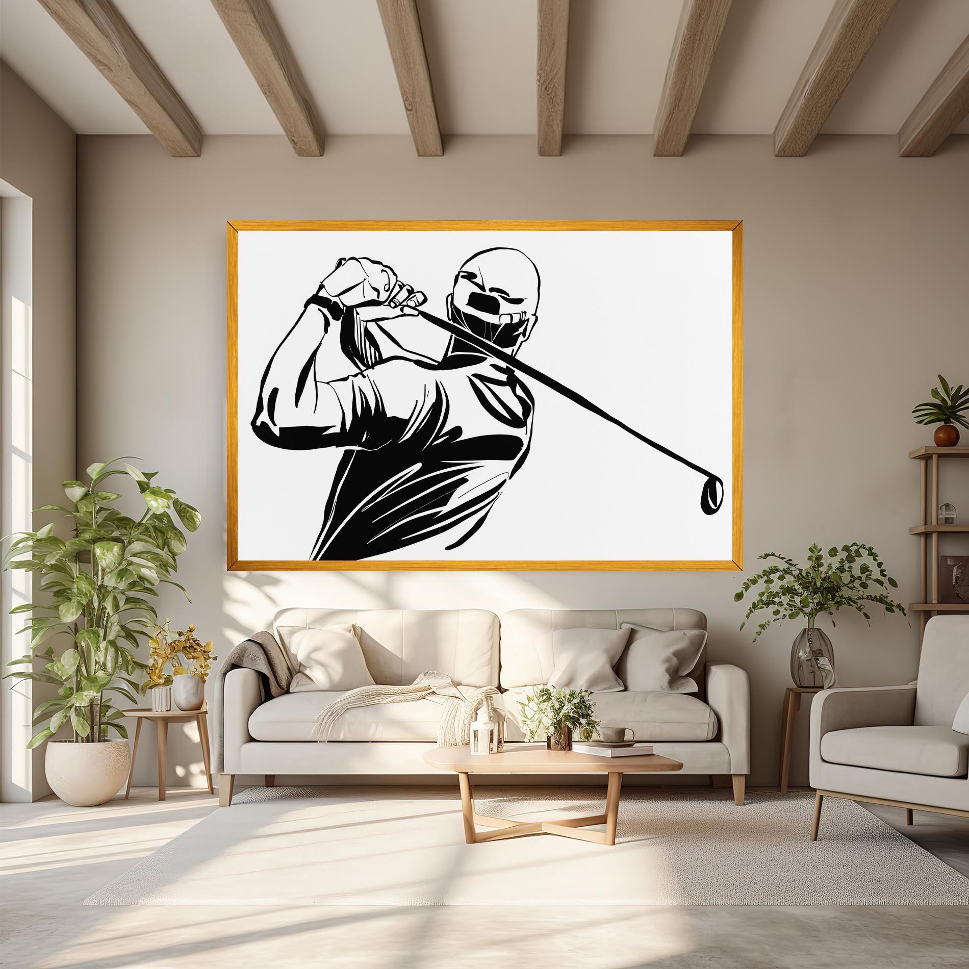 Leinwandbild Golf Back mockup 6