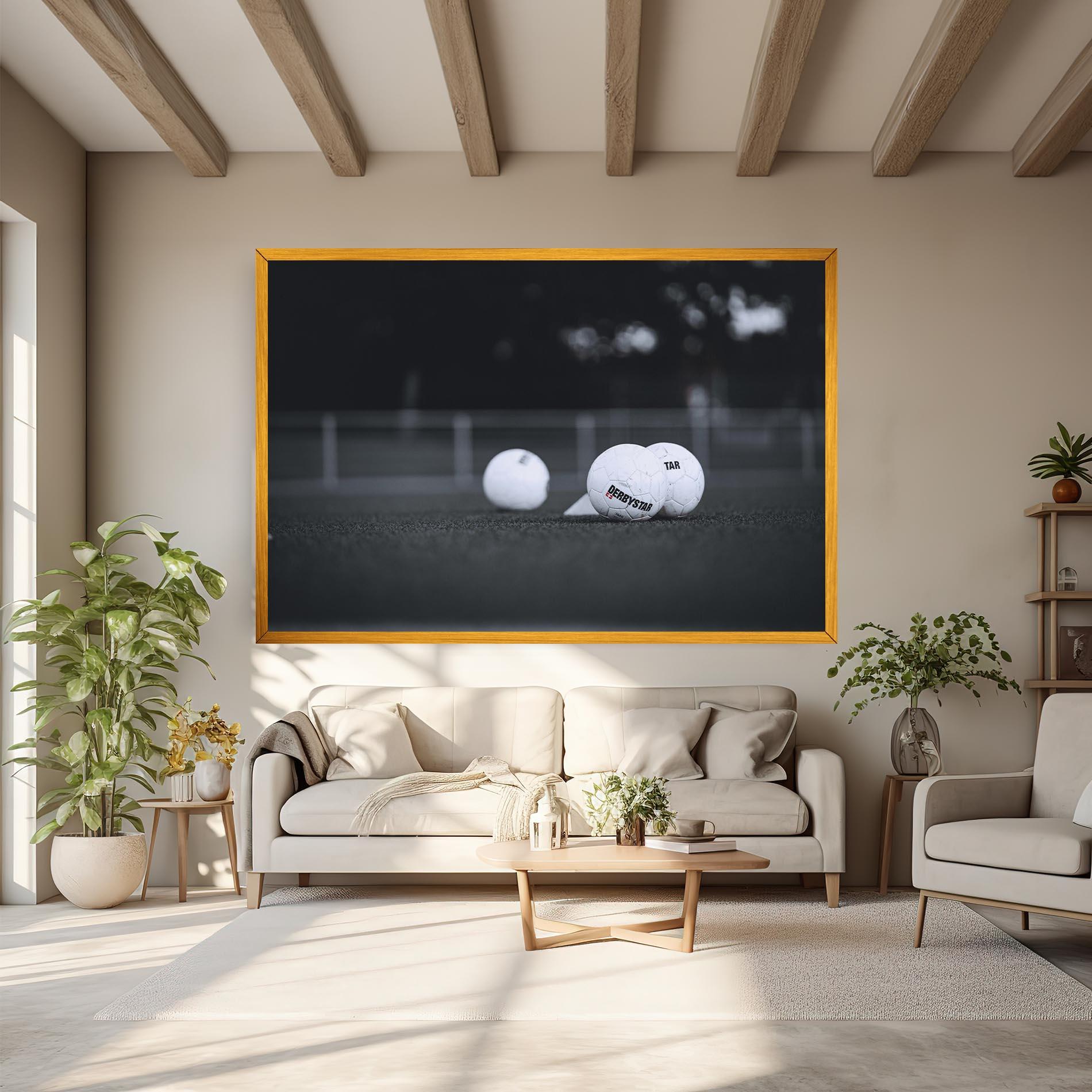 Leinwandbild Golf Ball On Grey mockup 6