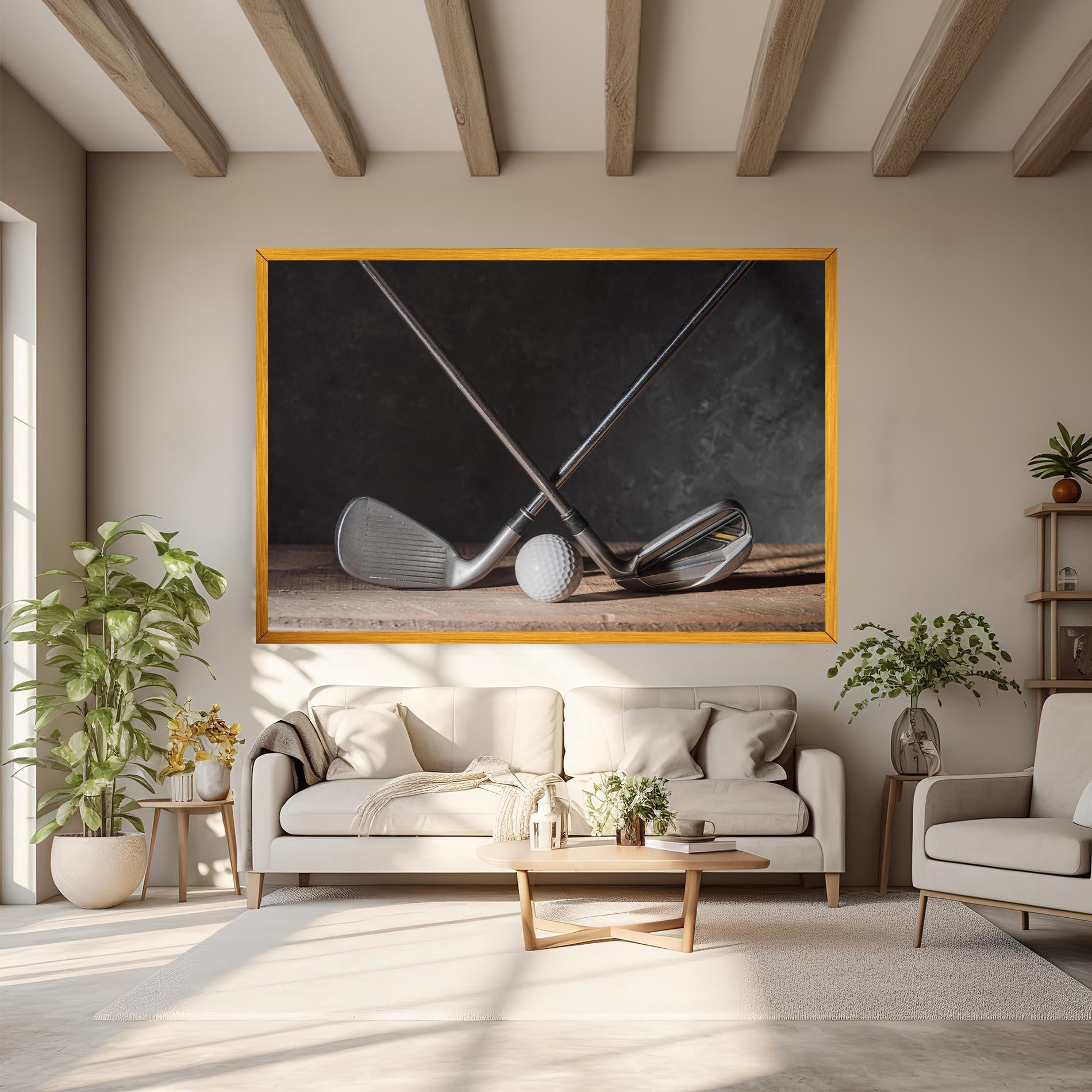 Leinwandbild Golf Club Ball mockup 6