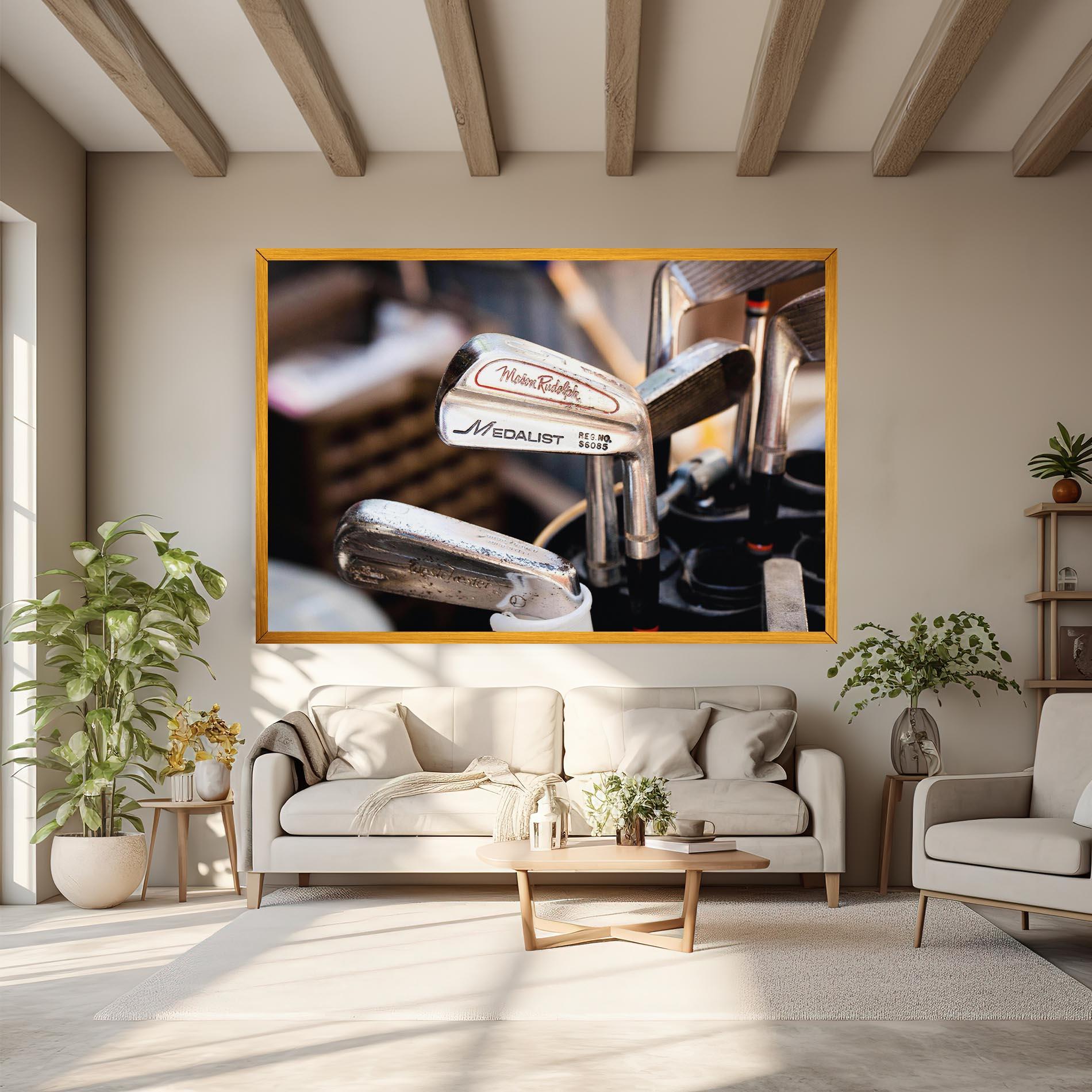 Leinwandbild Silver Golf Club mockup 6