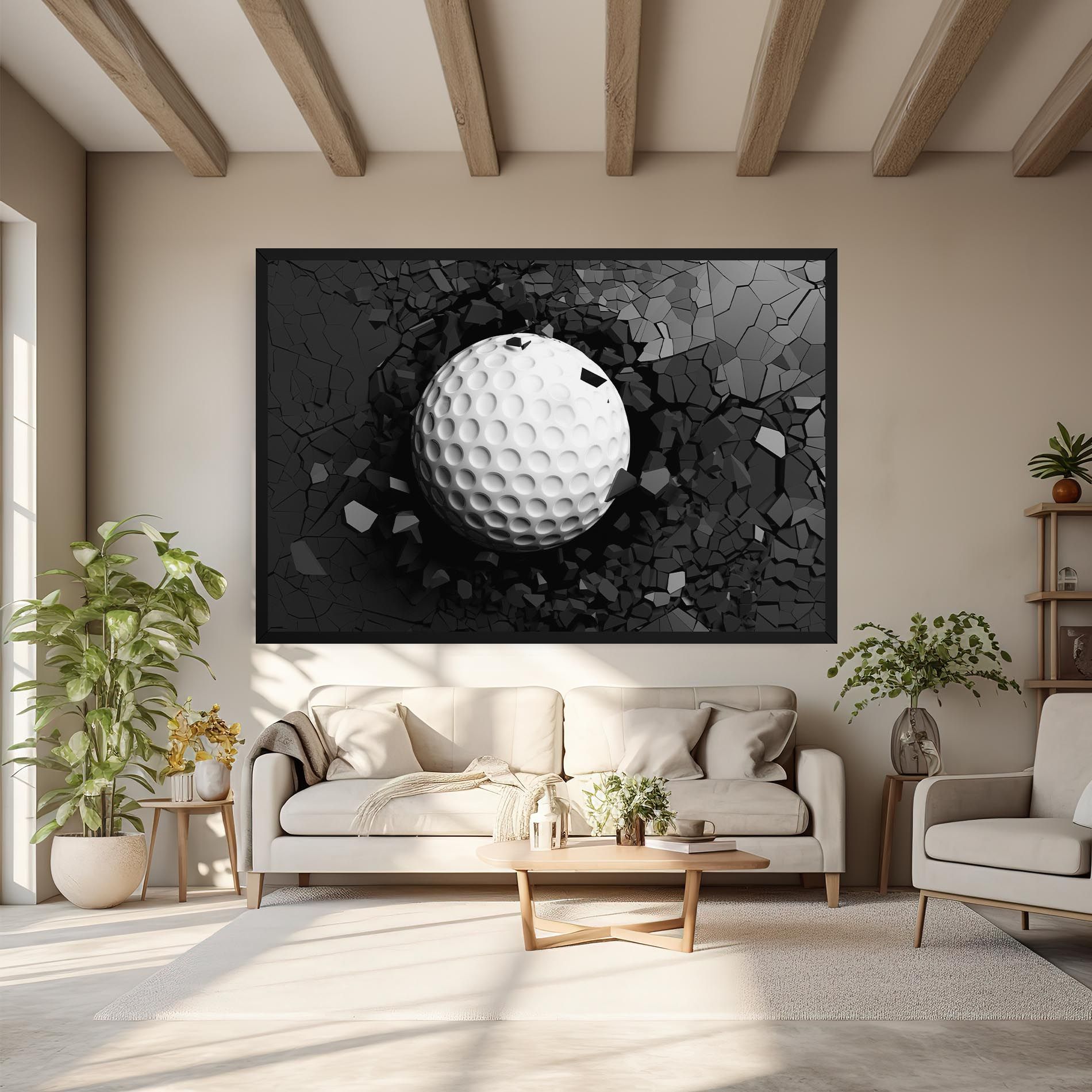 Black Wall Golf Ball mockup 6