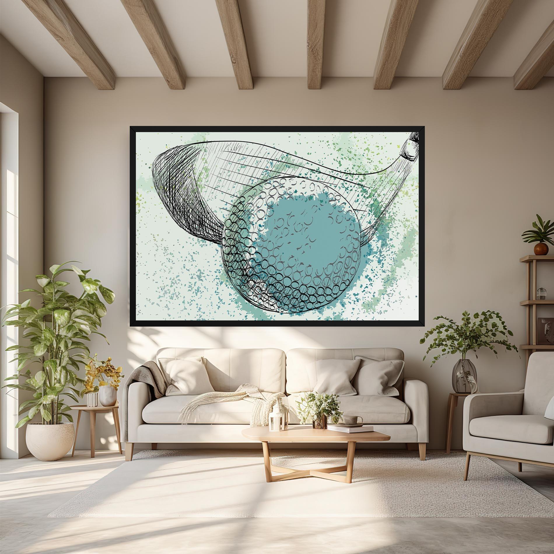 Leinwandbild Blue Golf mockup 6