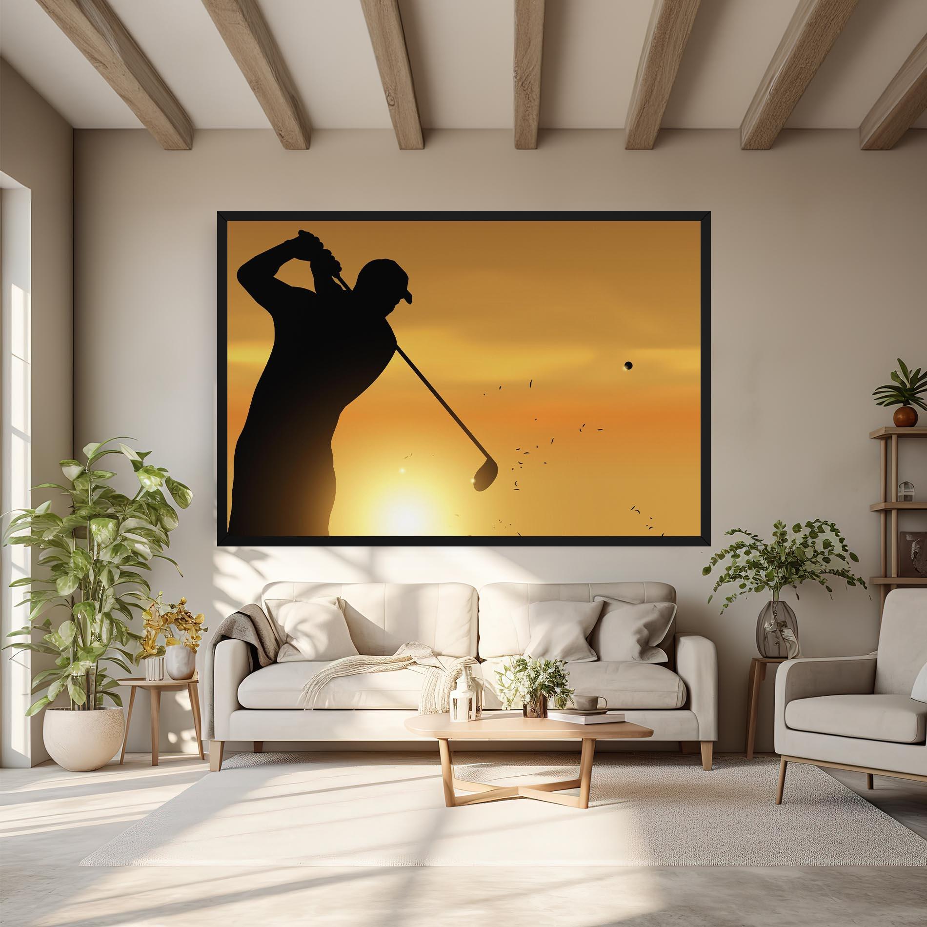 Leinwandbild Gold Sunrise mockup 6