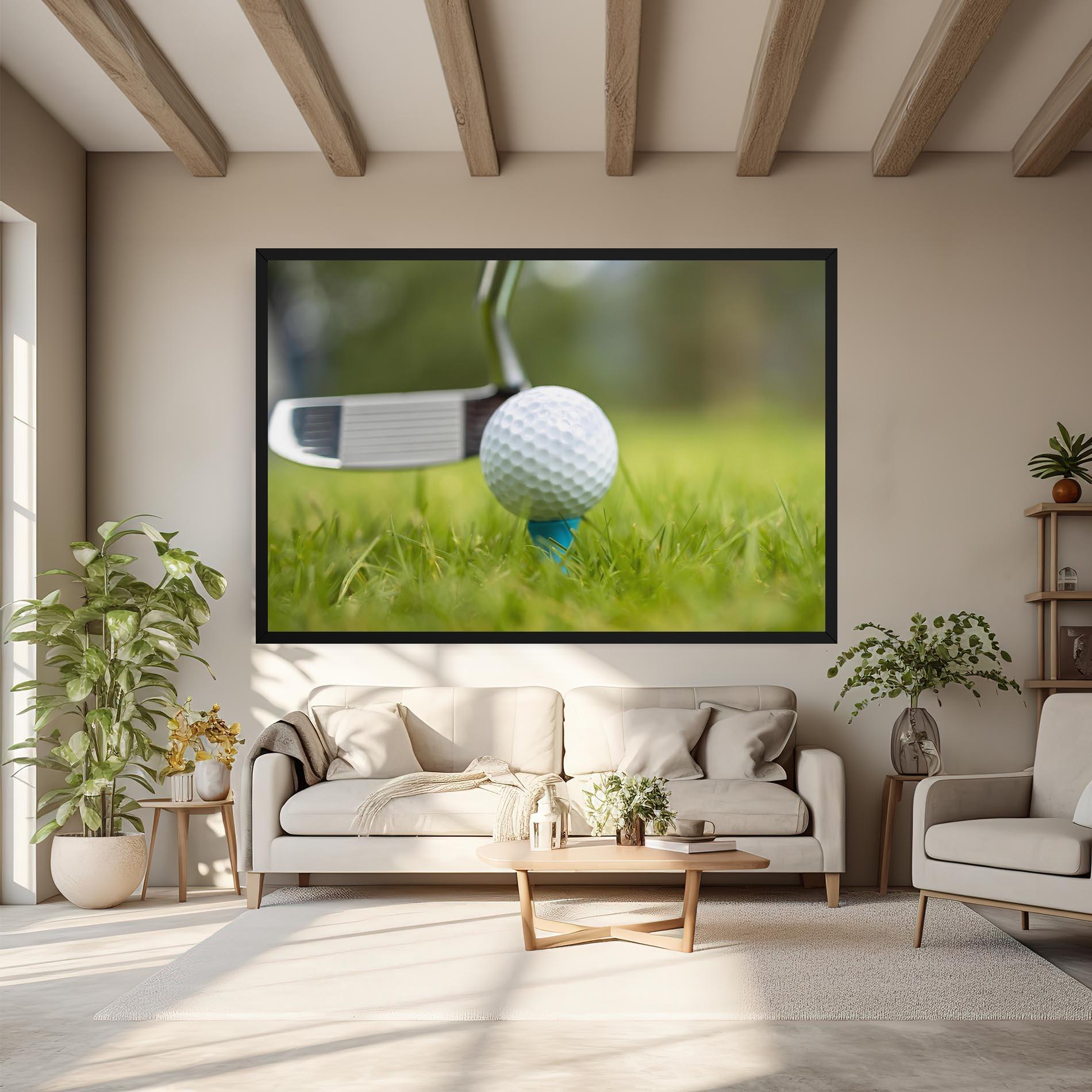 Leinwandbild Golf Ball Tee mockup 6