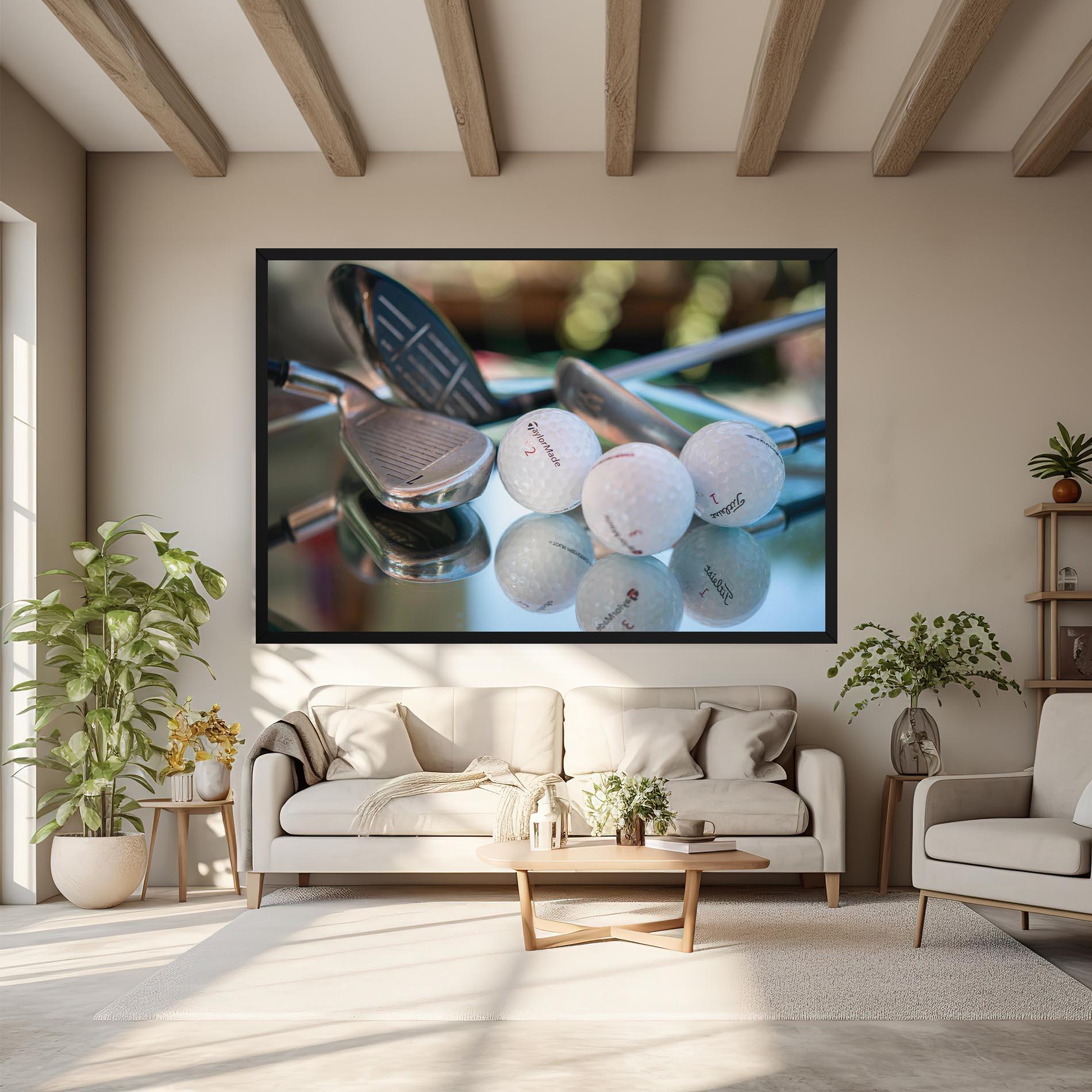 Leinwandbild Golf Balls Set mockup 6