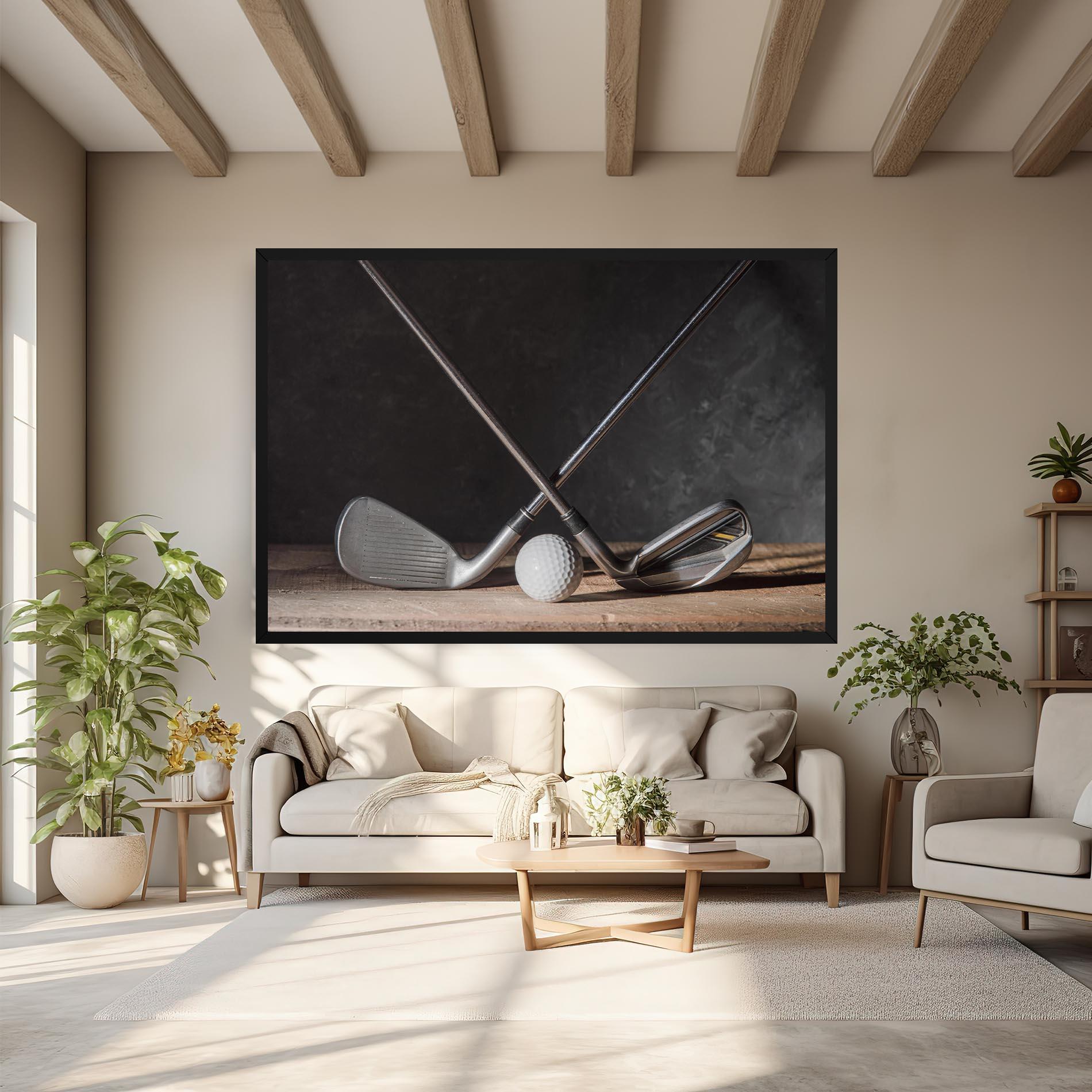 Leinwandbild Golf Club Ball mockup 6