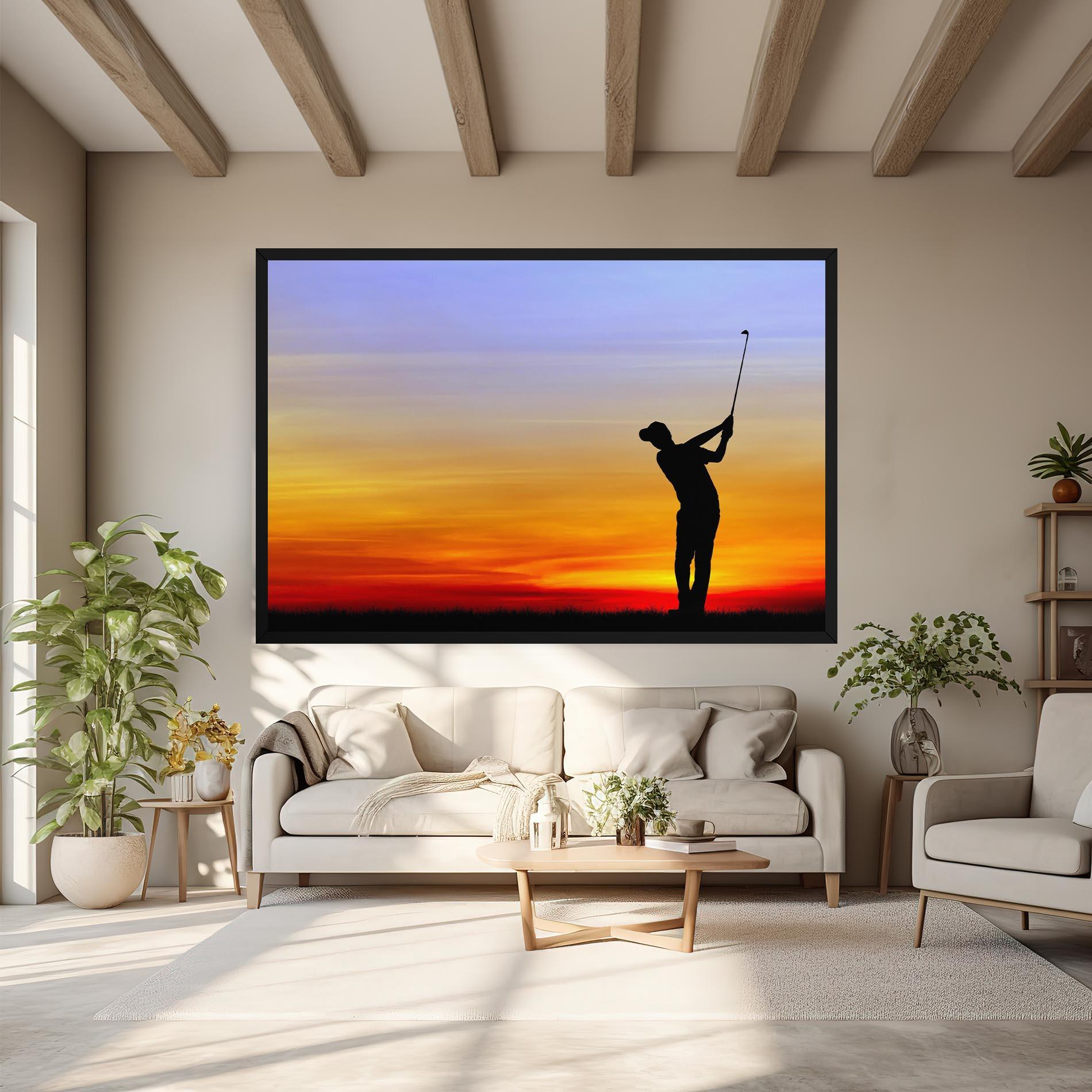 Leinwandbild Playing Golf Sunrise mockup 6