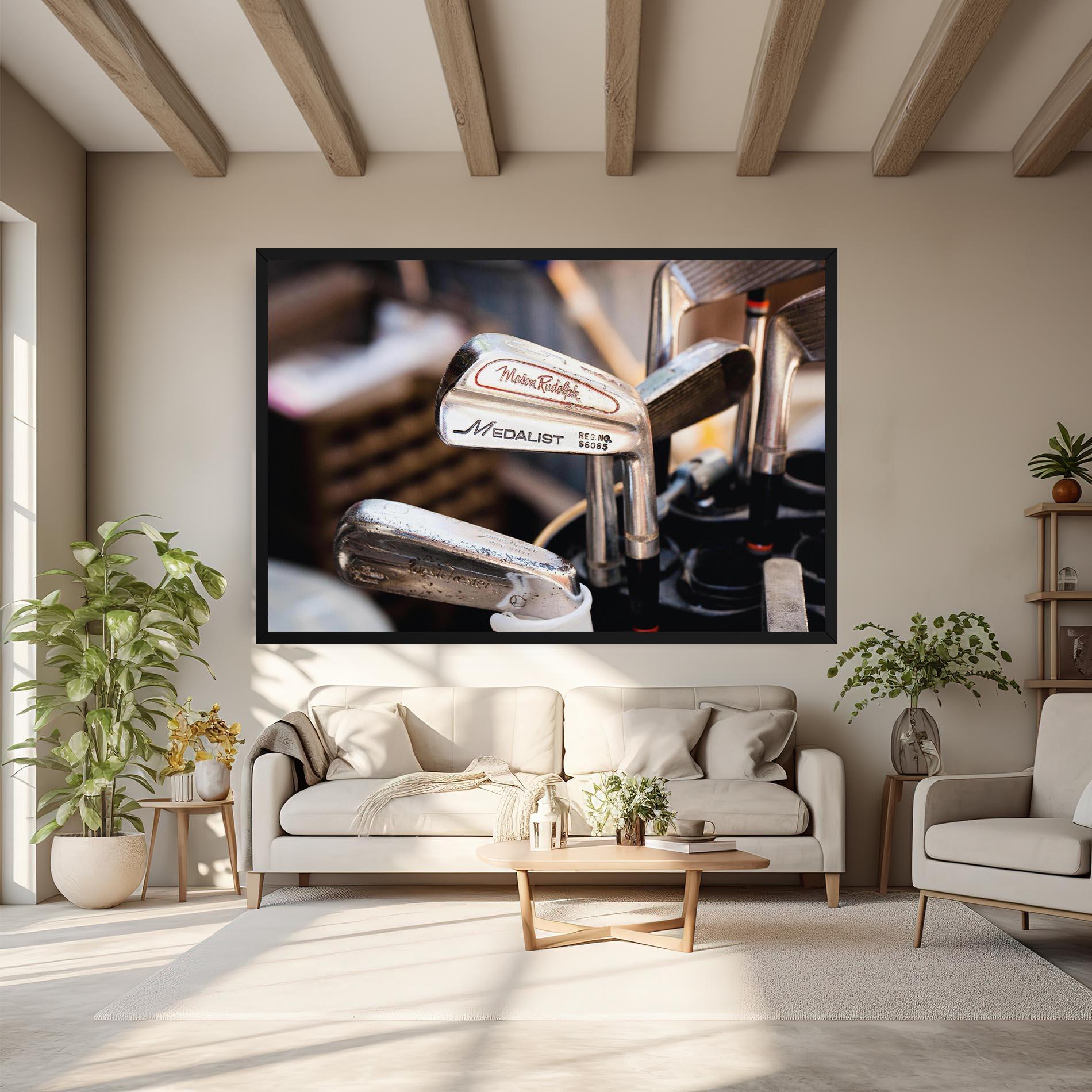 Leinwandbild Silver Golf Club mockup 6