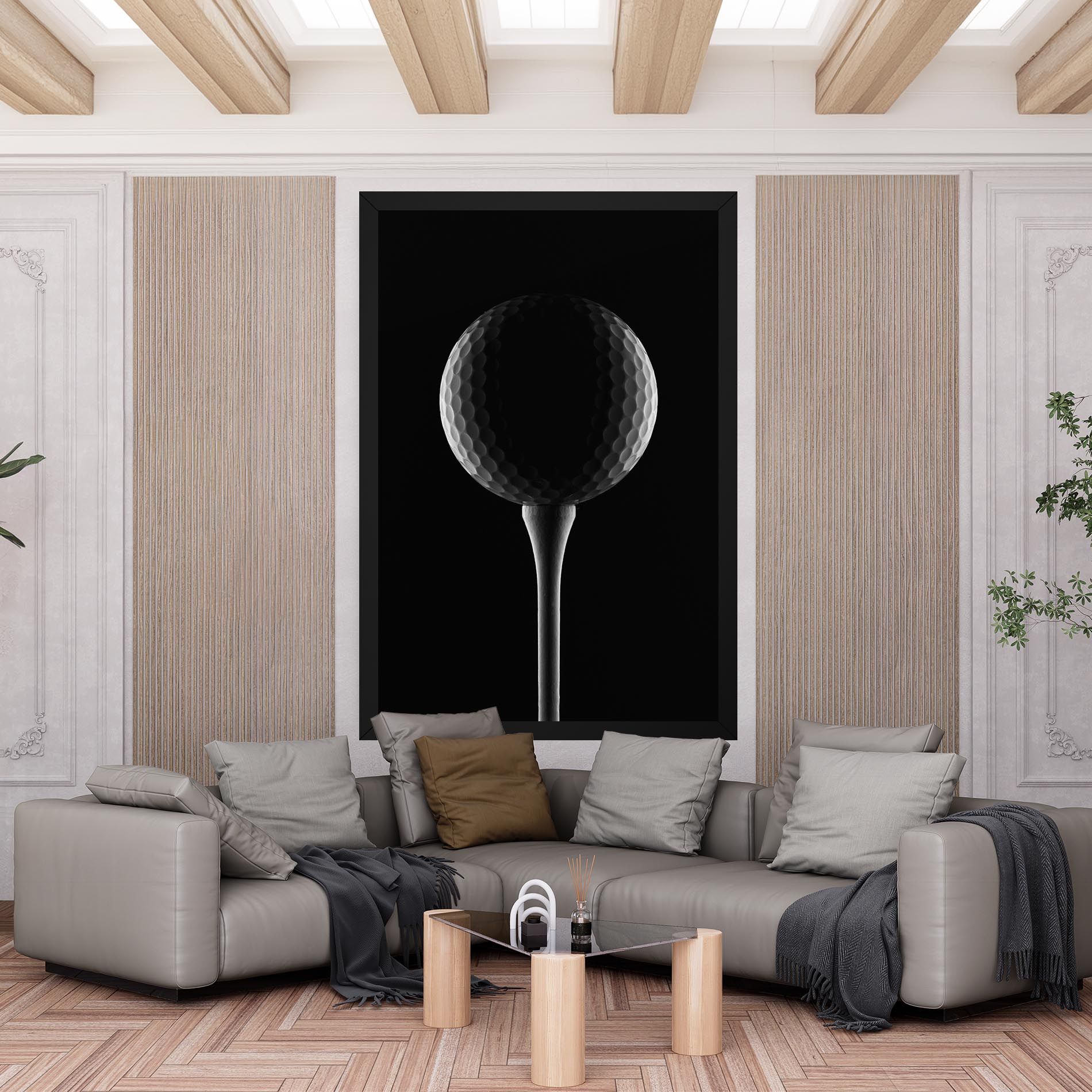 Golf Ball Black mockup 6