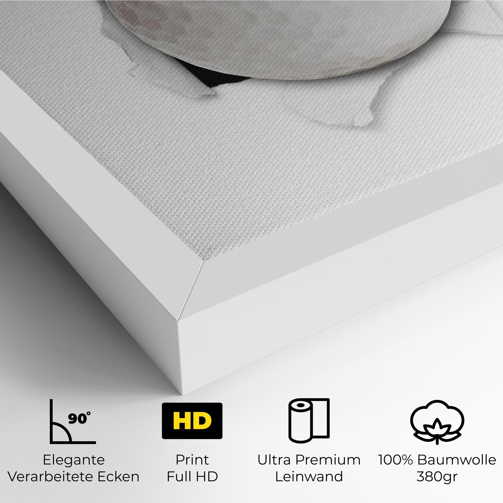 Leinwandbild Golf Ball Bursting Hole mockup 4