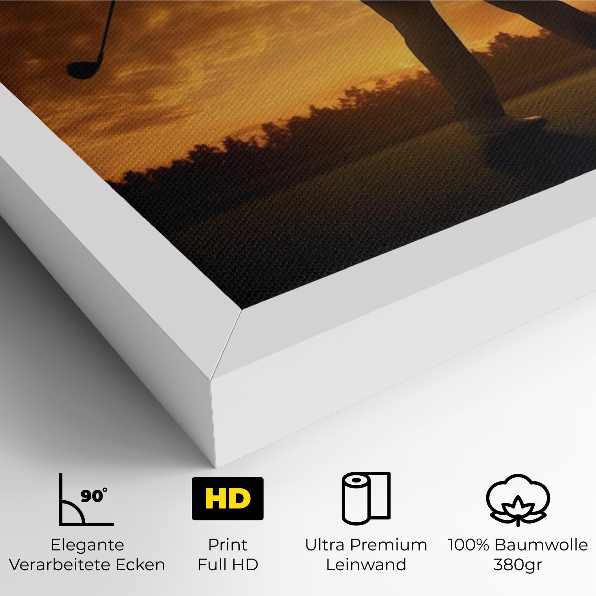 Leinwandbild Golf Course Sunset mockup 4