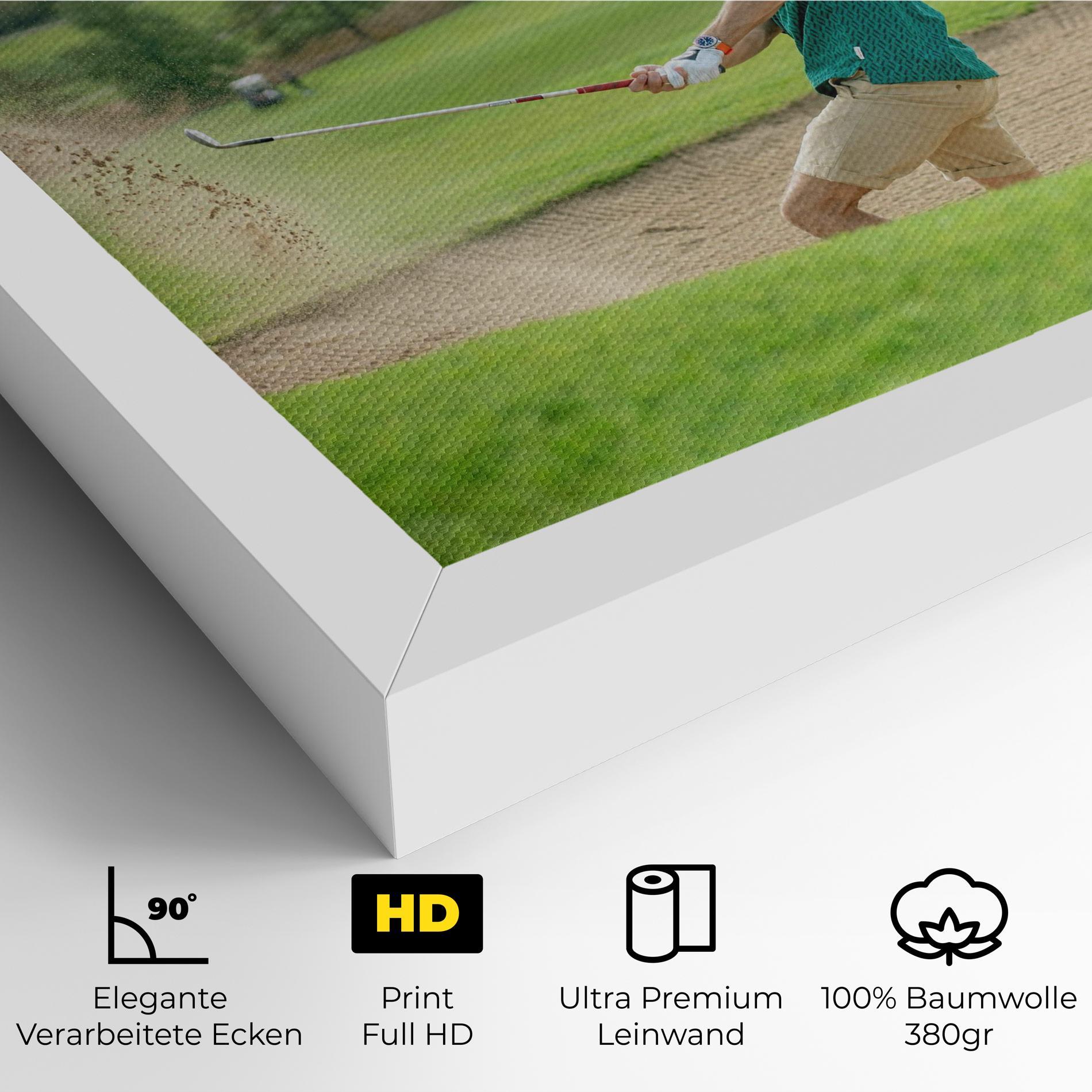 Leinwandbild Green Tshirt Golf Player mockup 4